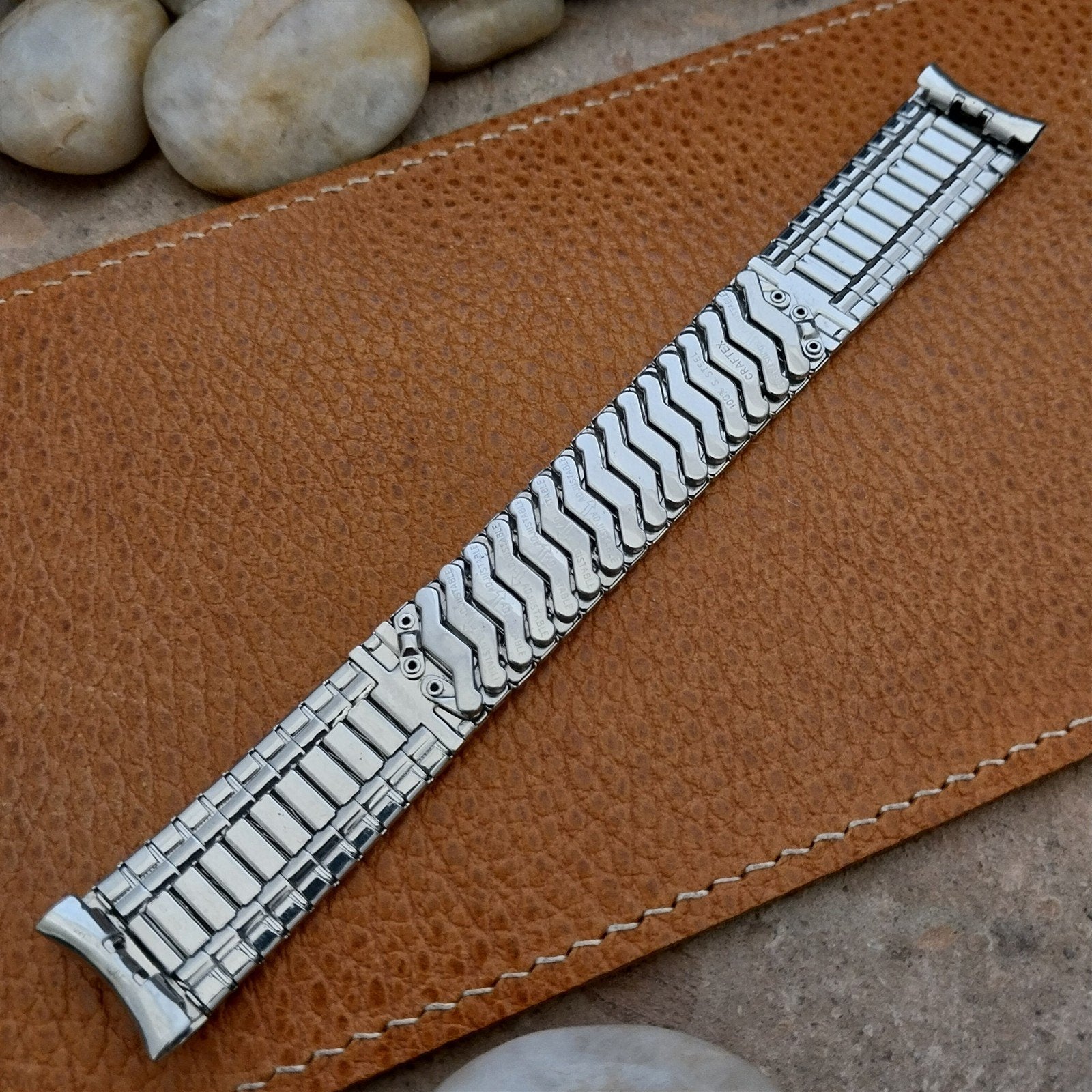 Vintage 17.2mm Stainless Steel Classic 1960s Expansion Craftex Unused Watch Band