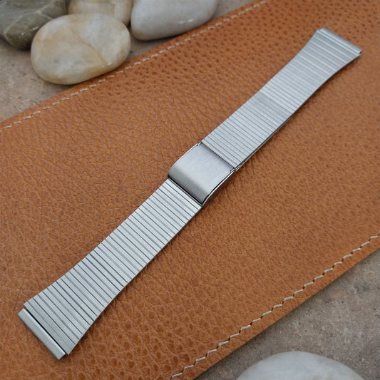 Vintage 18mm Stainless Steel Classic Flared Unused Watch Band