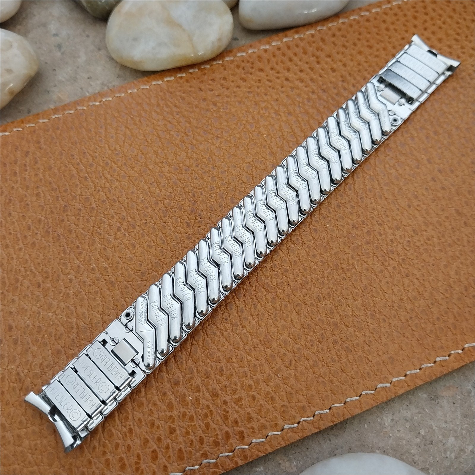 5/8" 10k White Gold-Filled Classic Stretch Kreisler Unused 1950s Watch Band