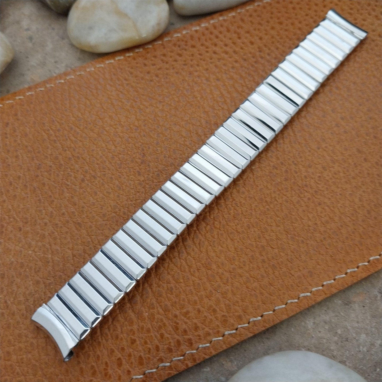 5/8" 10k White Gold-Filled Classic Stretch Kreisler Unused 1950s Watch Band