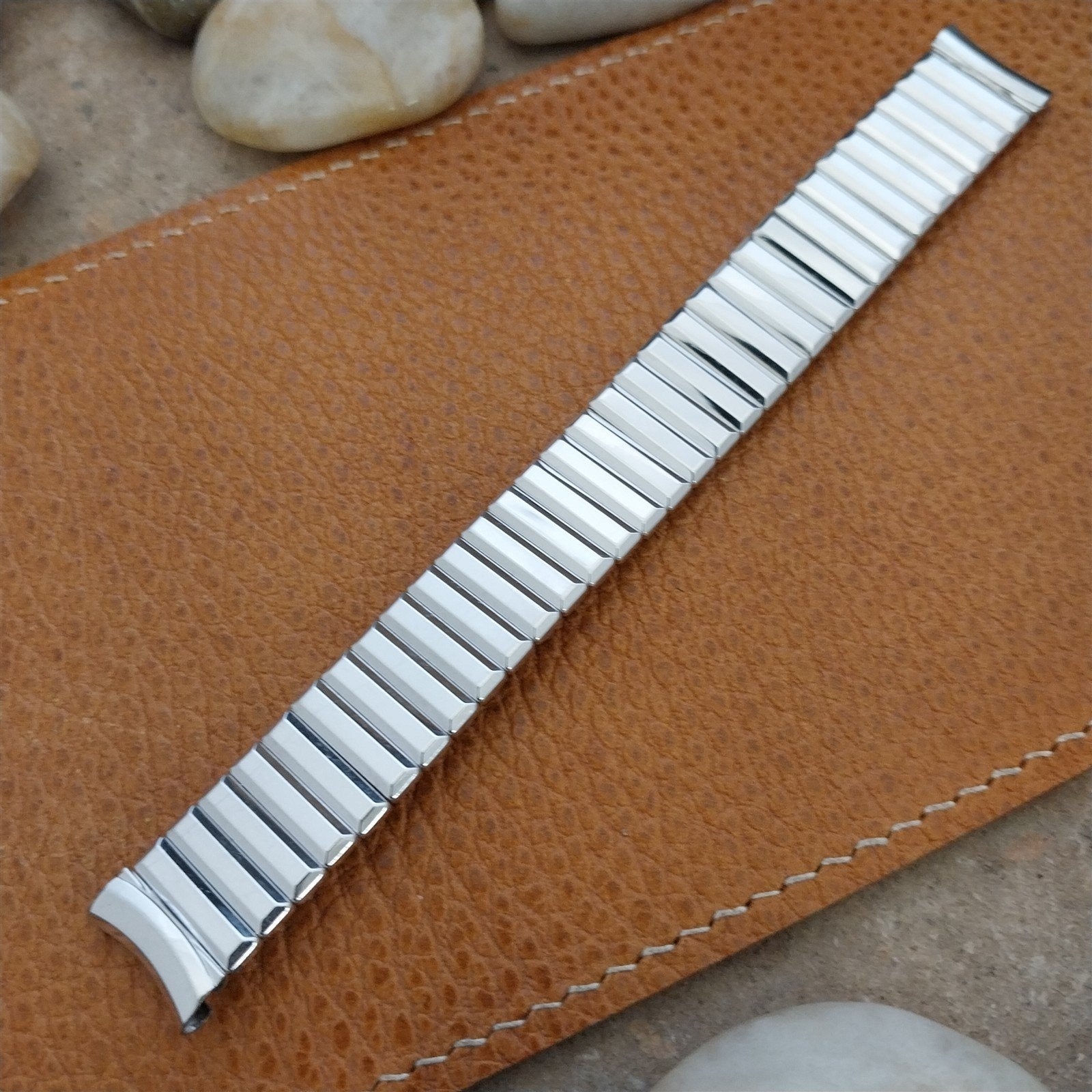 5/8" 10k White Gold-Filled Classic Stretch Kreisler Unused 1950s Watch Band
