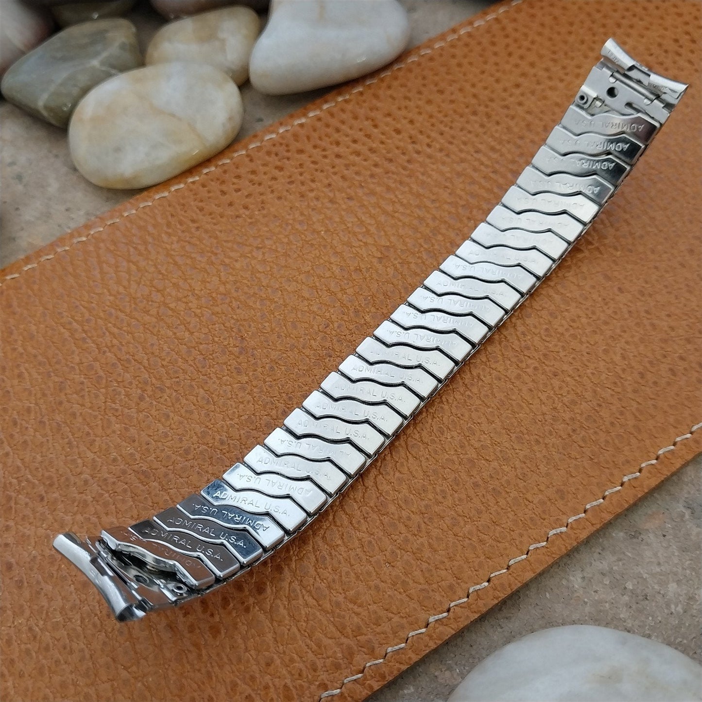 Vintage 5/8" Admiral Stainless Steel Classic Stretch NOS Unused 1950s Watch Band