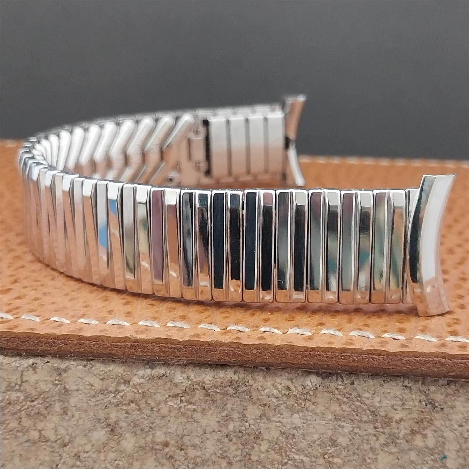 19mm 18mm 16mm Kreisler White Gold Filled nos Classic 1950s Vintage Watch Band