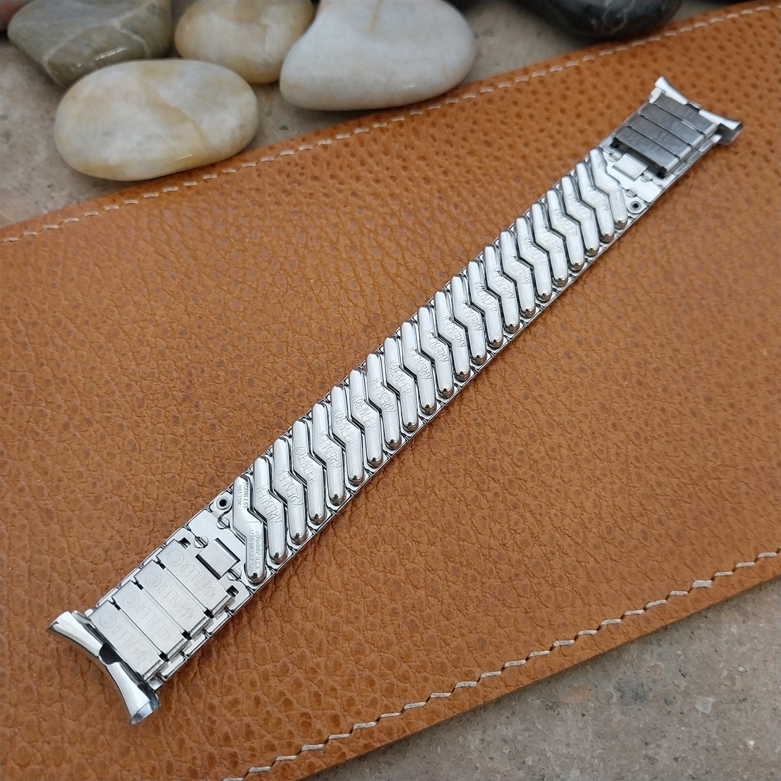 19mm 18mm 16mm Kreisler White Gold Filled nos Classic 1950s Vintage Watch Band