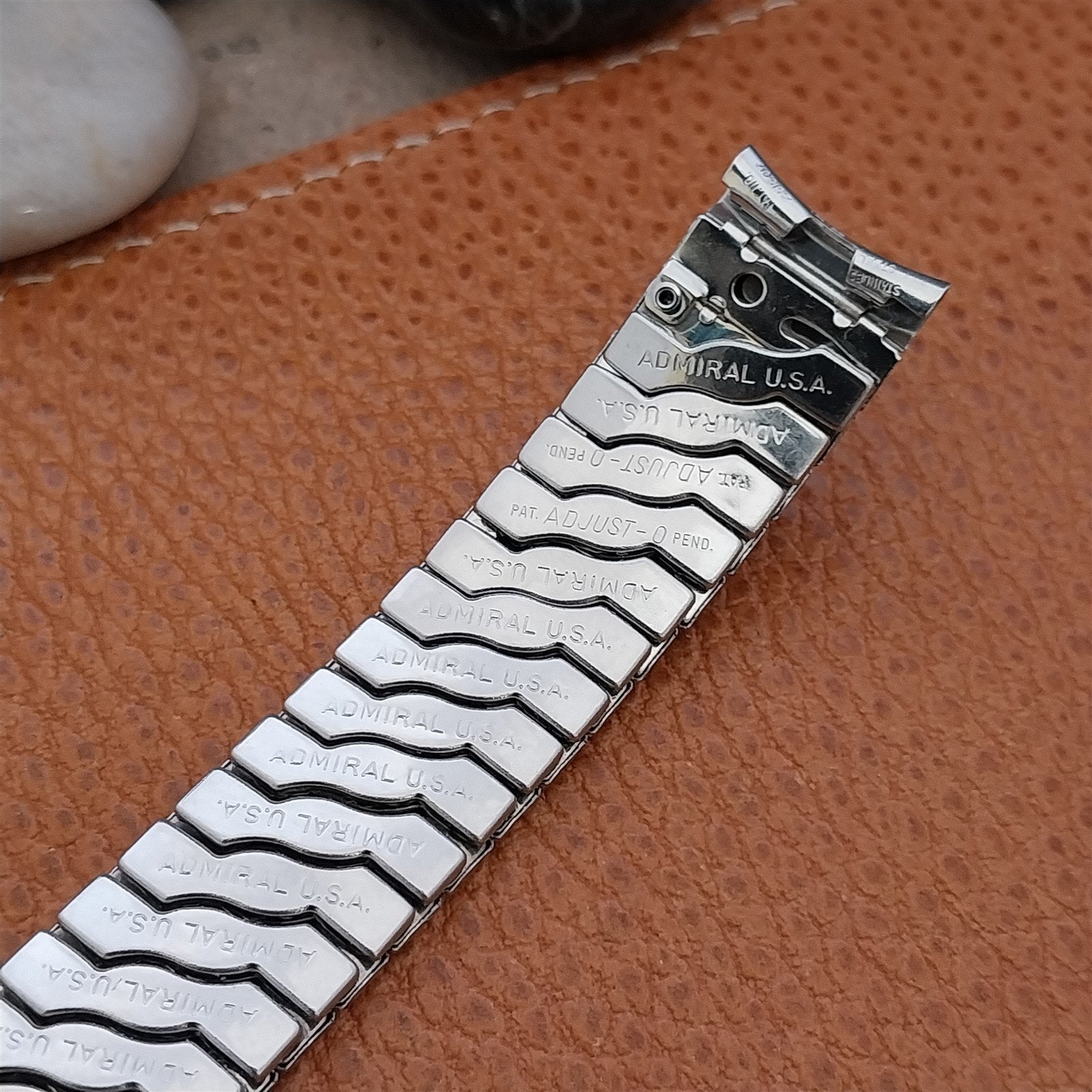 Vintage 5/8" Admiral Stainless Steel Classic Stretch NOS Unused 1950s Watch Band