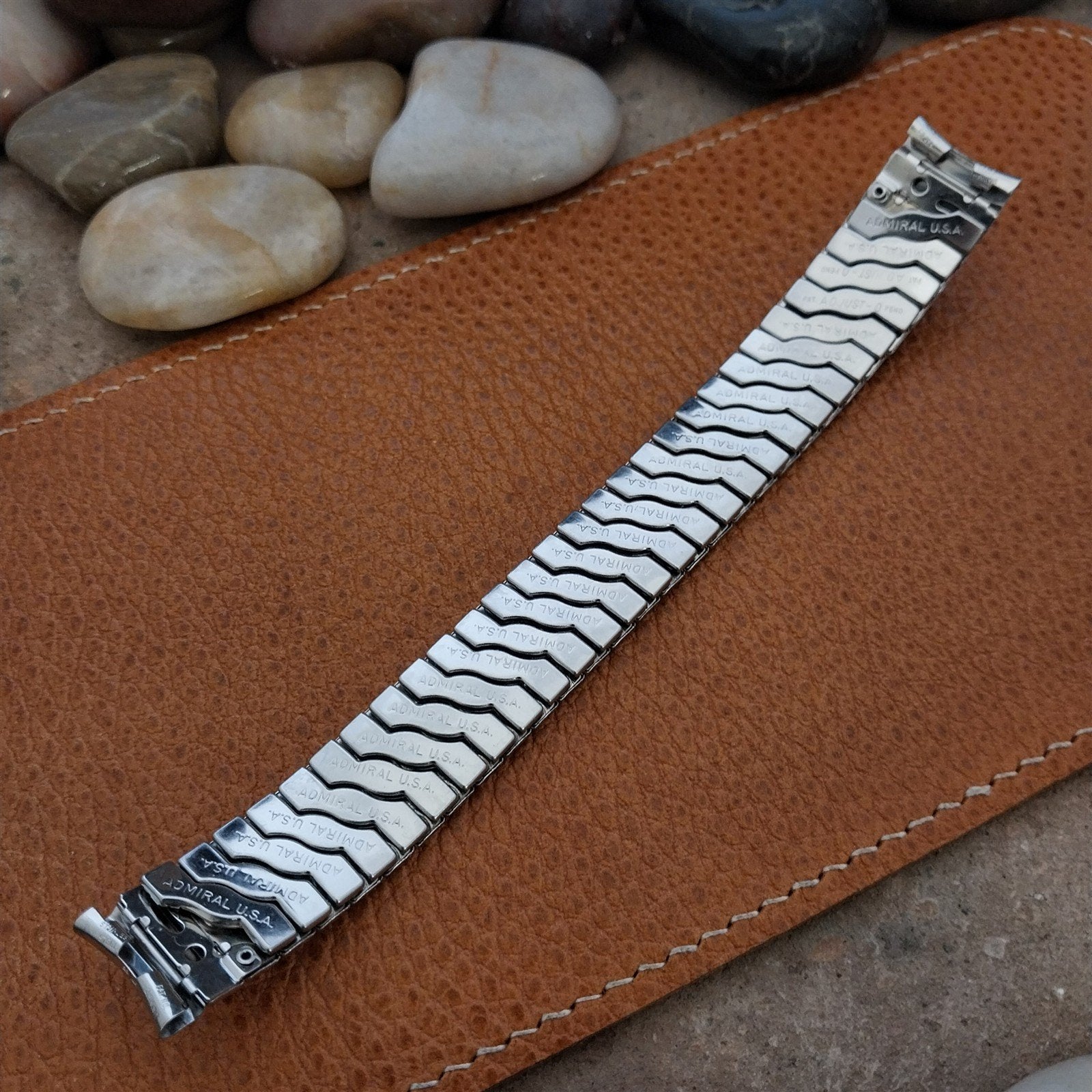 Vintage 5/8" Admiral Stainless Steel Classic Stretch NOS Unused 1950s Watch Band