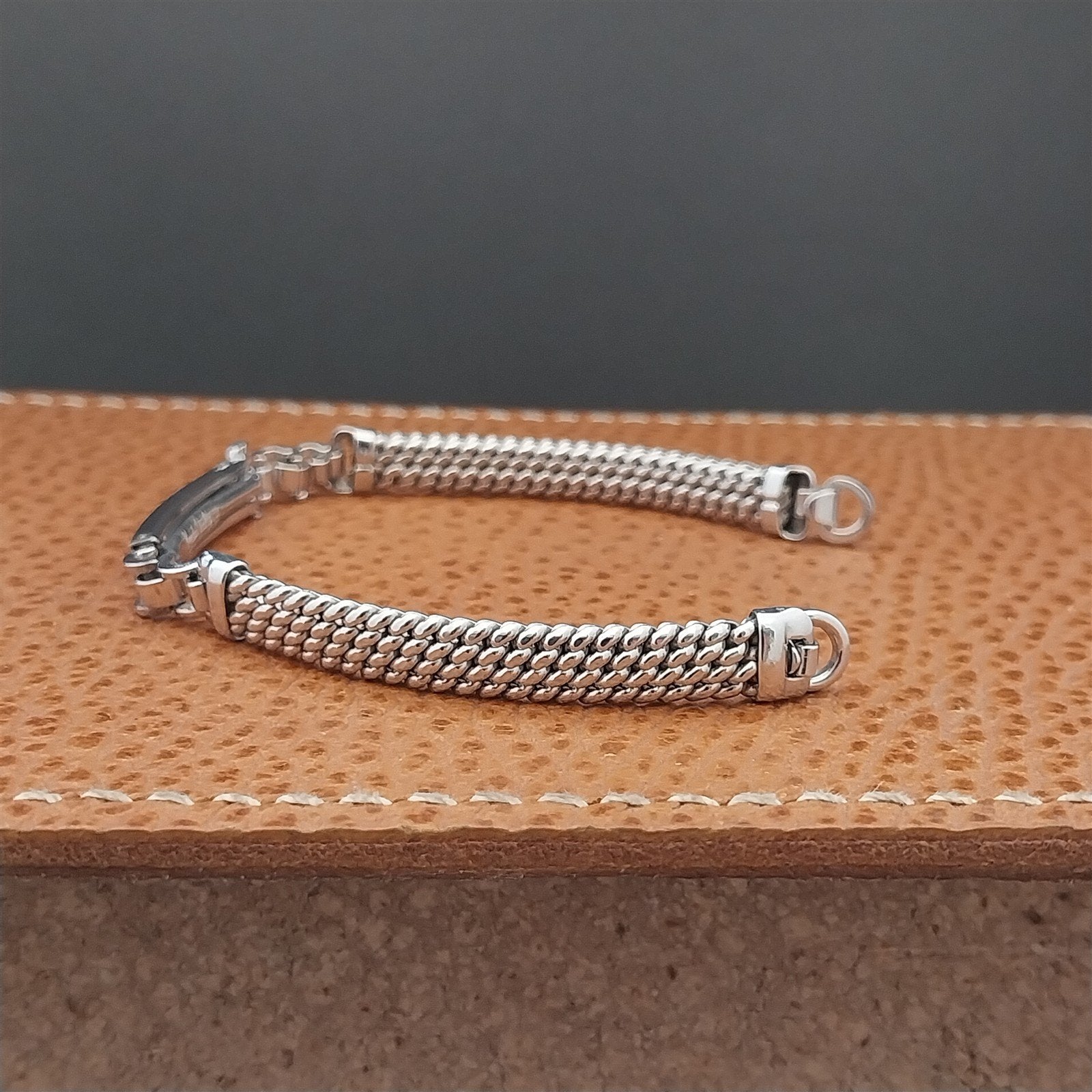 Vintage Ladies Kreisler White Gold-Filled Braided Unused 1950s Watch Band