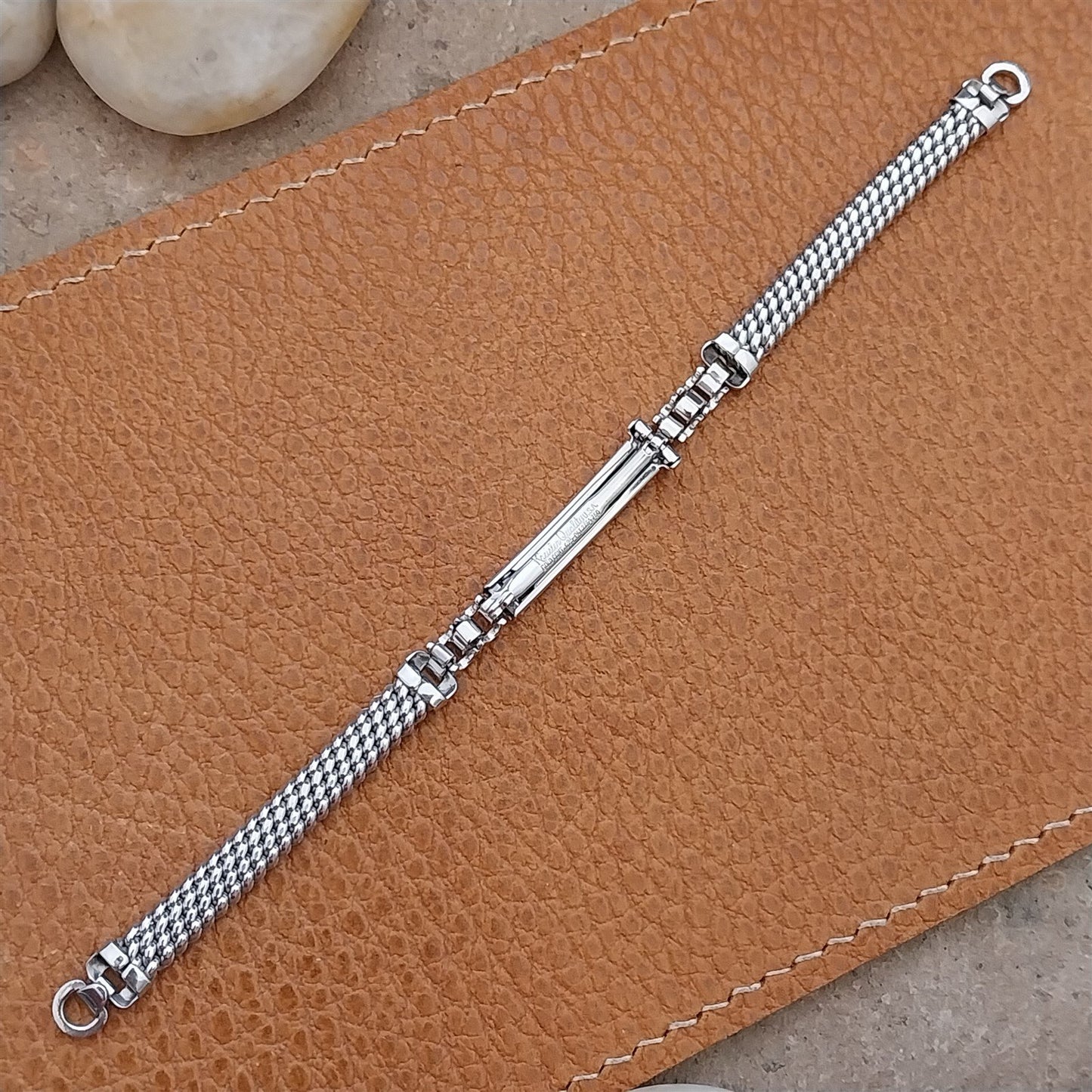 Vintage Ladies Kreisler White Gold-Filled Braided Unused 1950s Watch Band