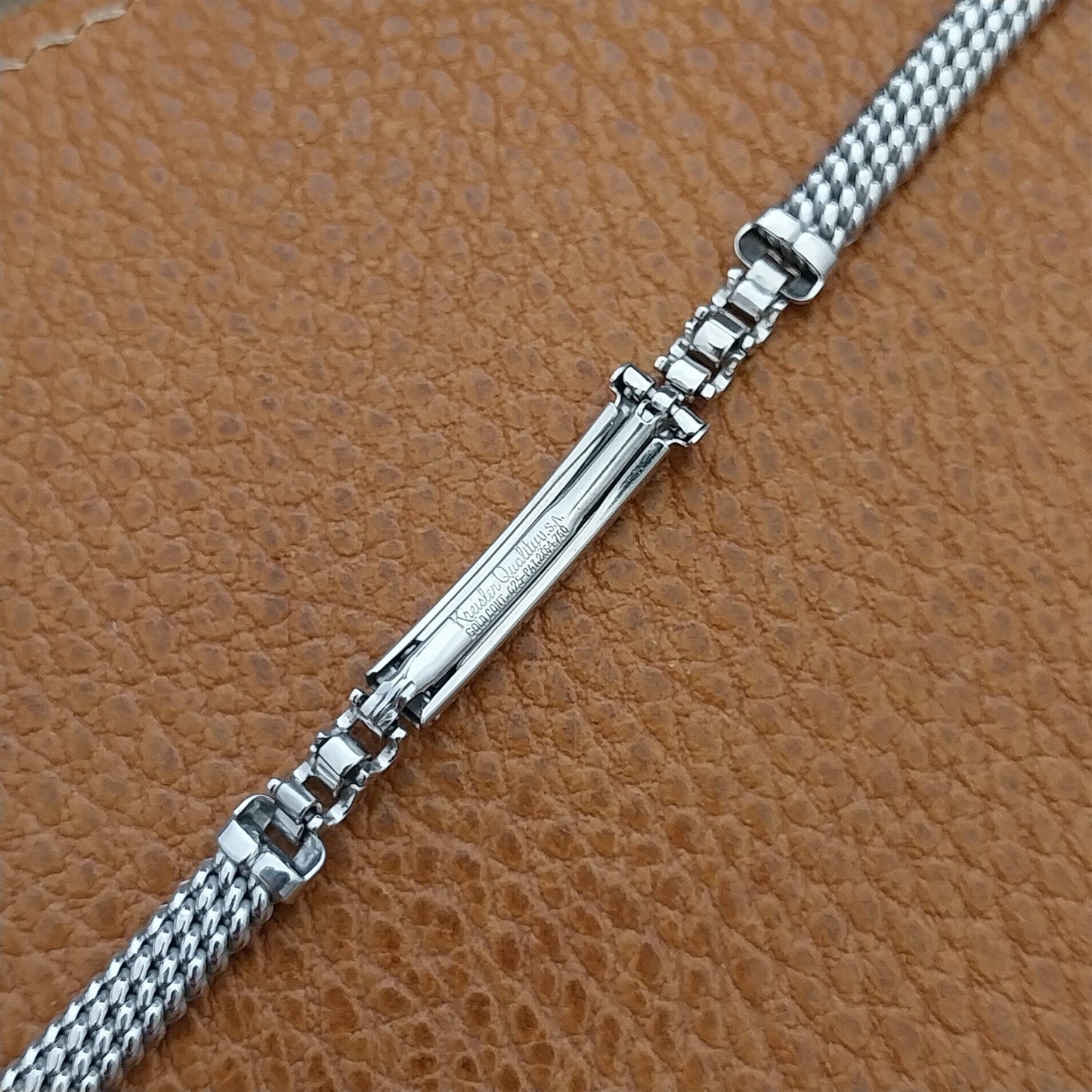 Vintage Ladies Kreisler White Gold-Filled Braided Unused 1950s Watch Band