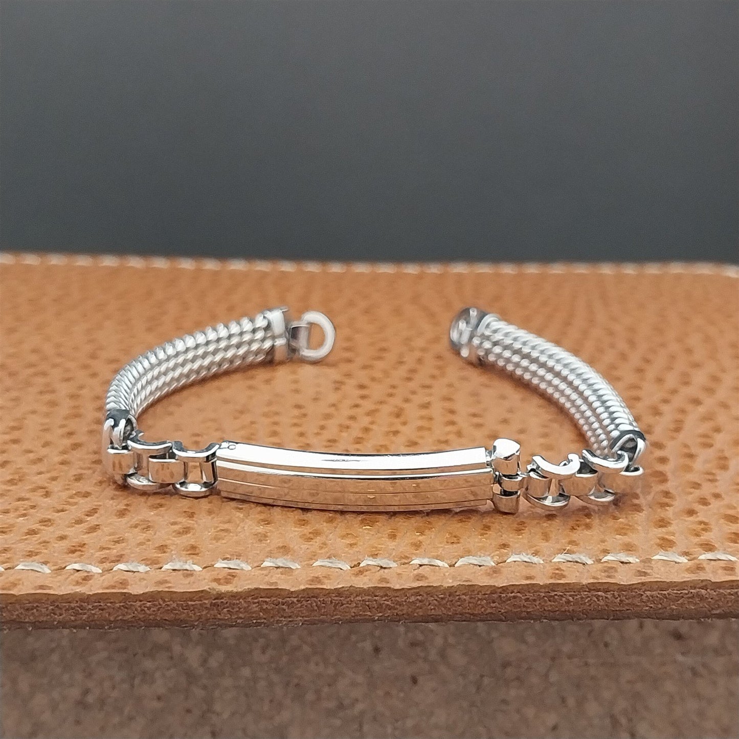 Vintage Ladies Kreisler White Gold-Filled Braided Unused 1950s Watch Band