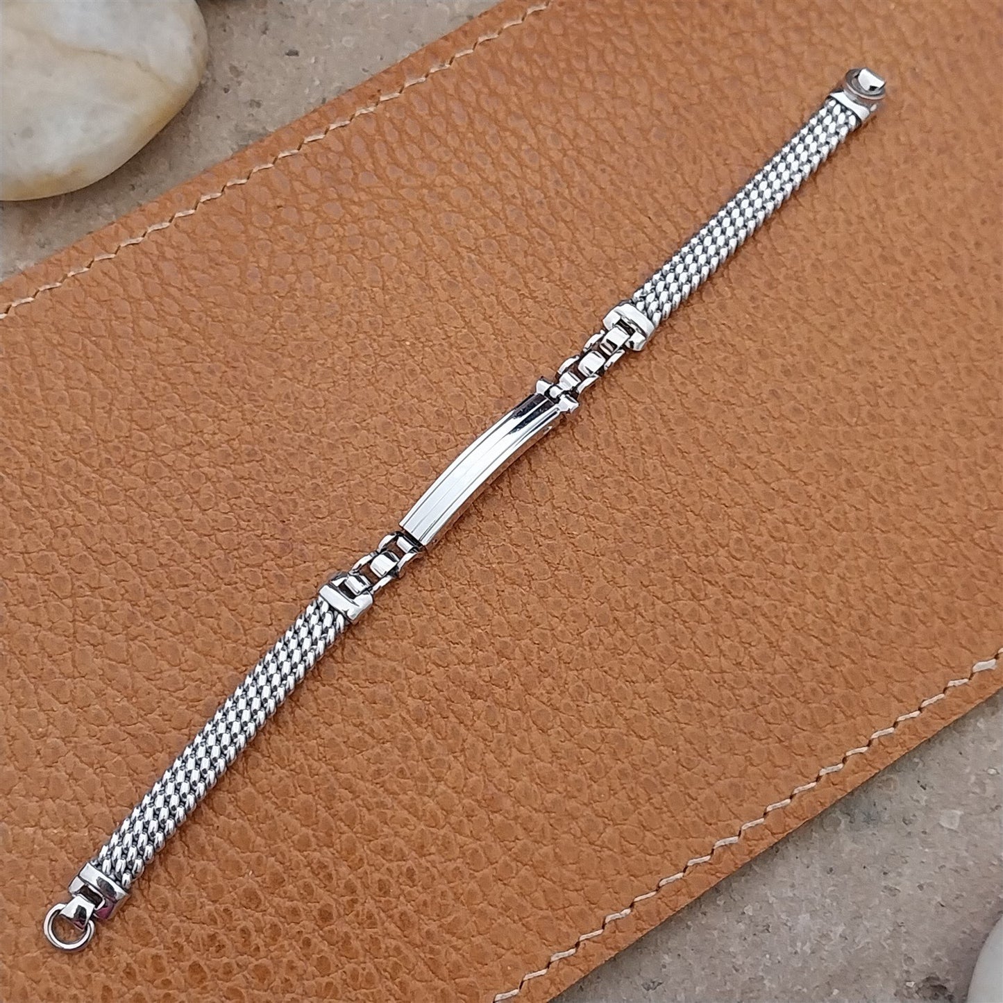 Vintage Ladies Kreisler White Gold-Filled Braided Unused 1950s Watch Band