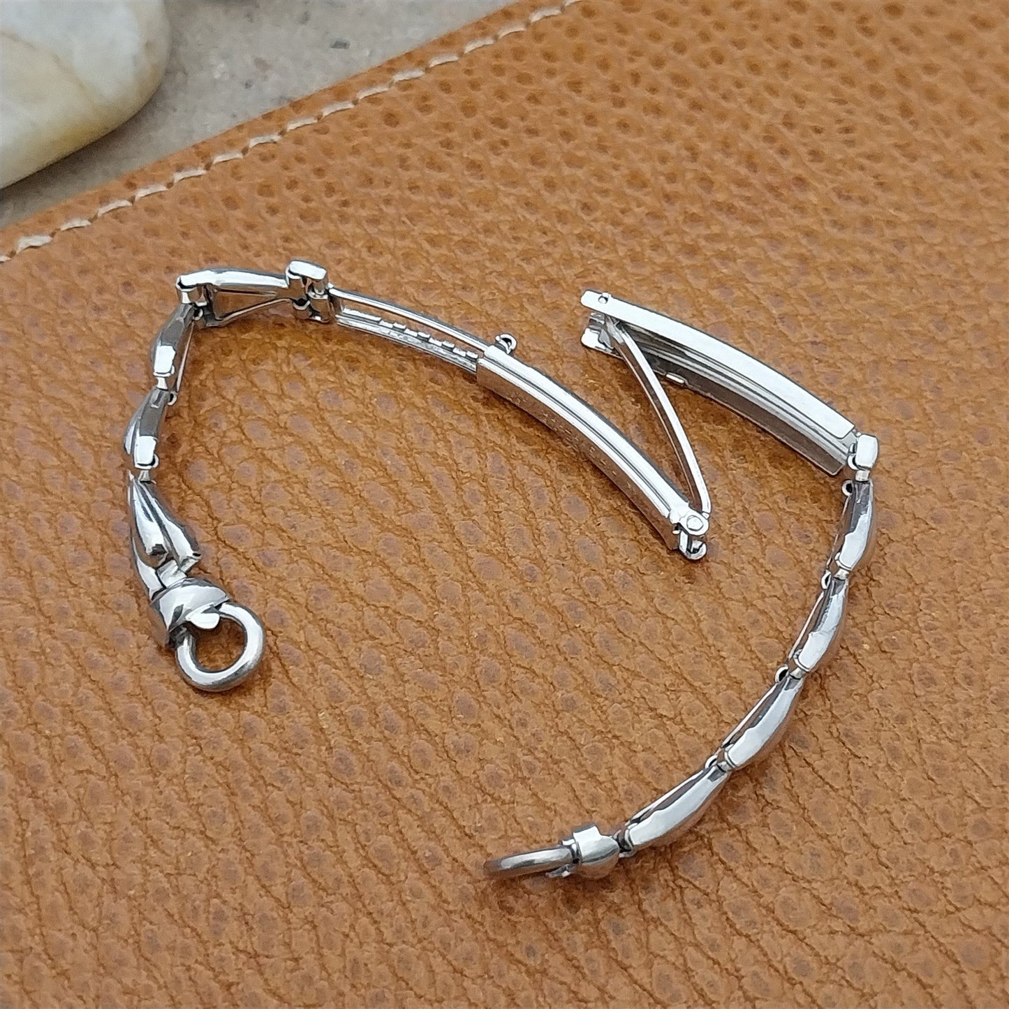 Ladies 12k White Gold-Fill JB Champion Short Classic Unused Vintage Watch Band