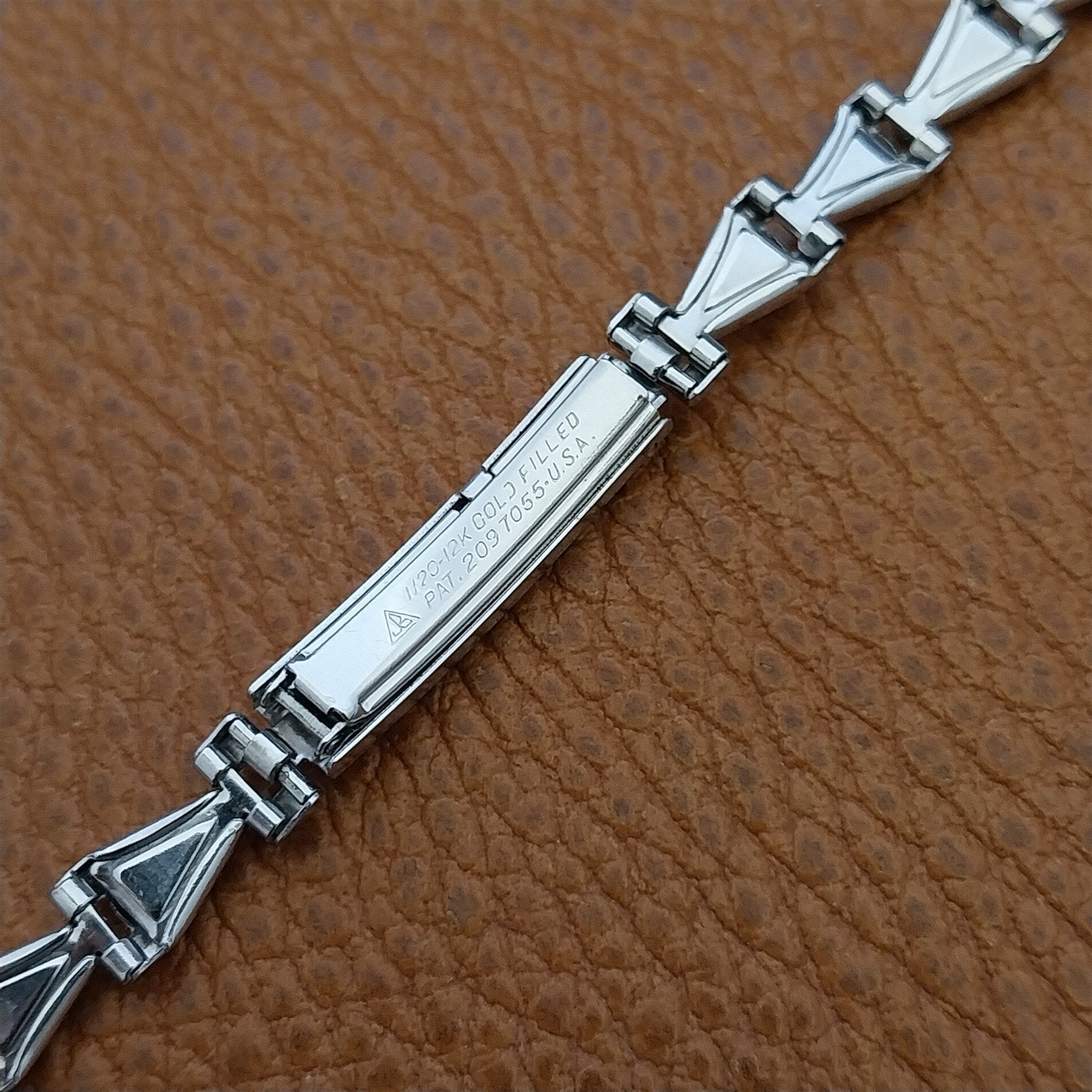 Ladies 12k White Gold-Fill JB Champion Short Classic Unused Vintage Watch Band