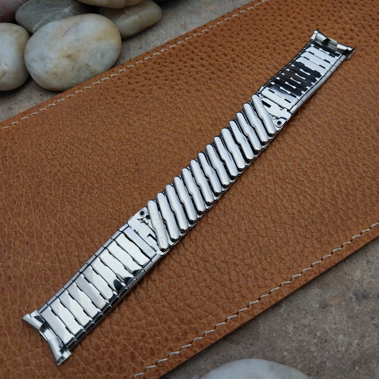 Vintage 17mm Stainless Steel Expansion Craftex Classic 1960s Unused Watch Band