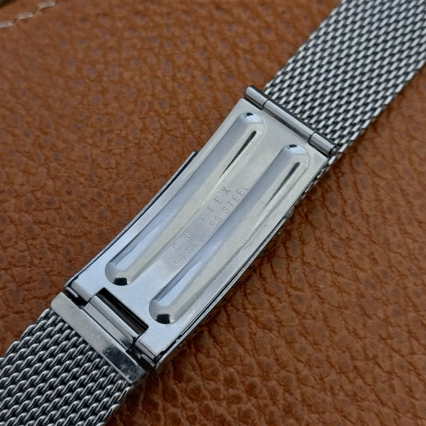 17.2mm Stainless Steel Mesh Craftex Canada Unused 1960s Vintage Watch Band
