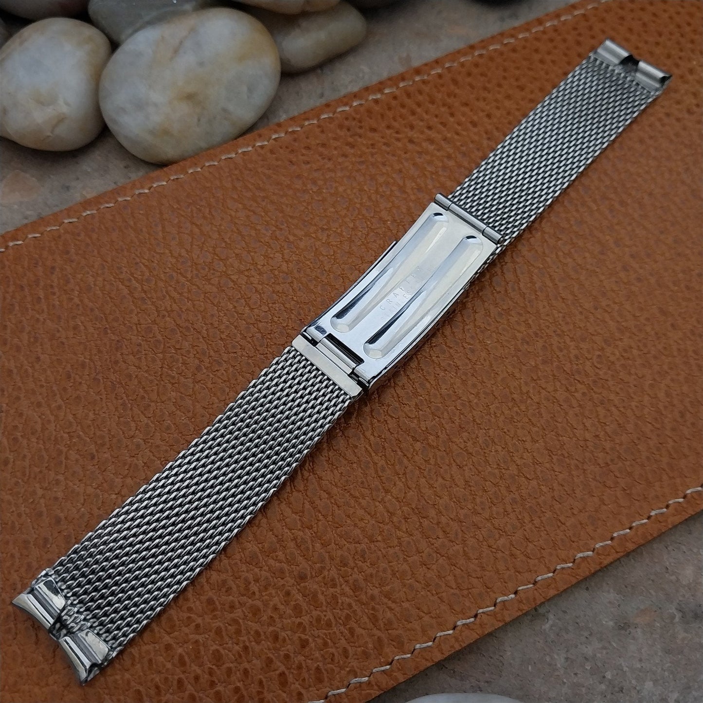 17.2mm Stainless Steel Mesh Craftex Canada Unused 1960s Vintage Watch Band