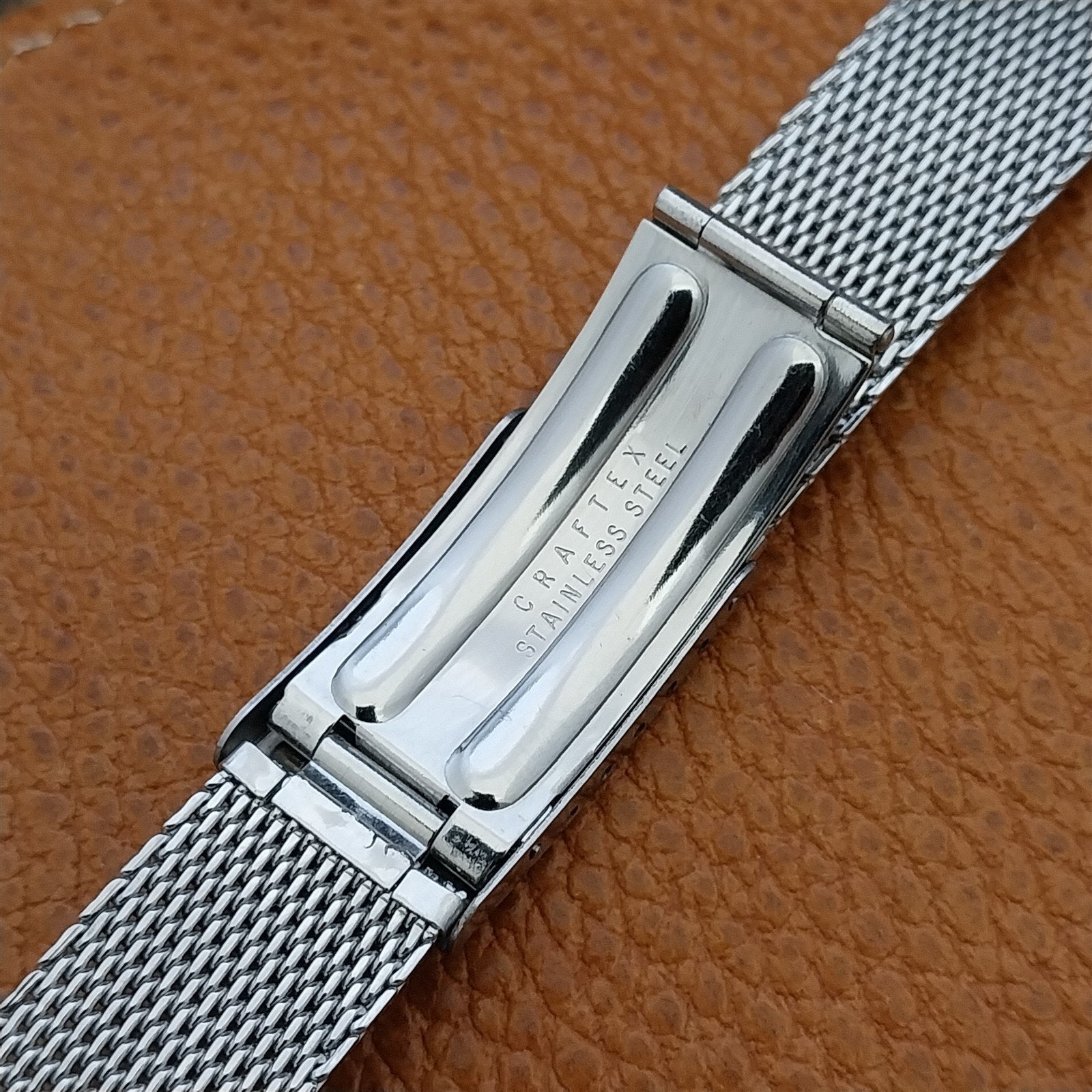 Vintage 17.2mm Stainless Steel Mesh Craftex Canada Unused 1960s Watch Band