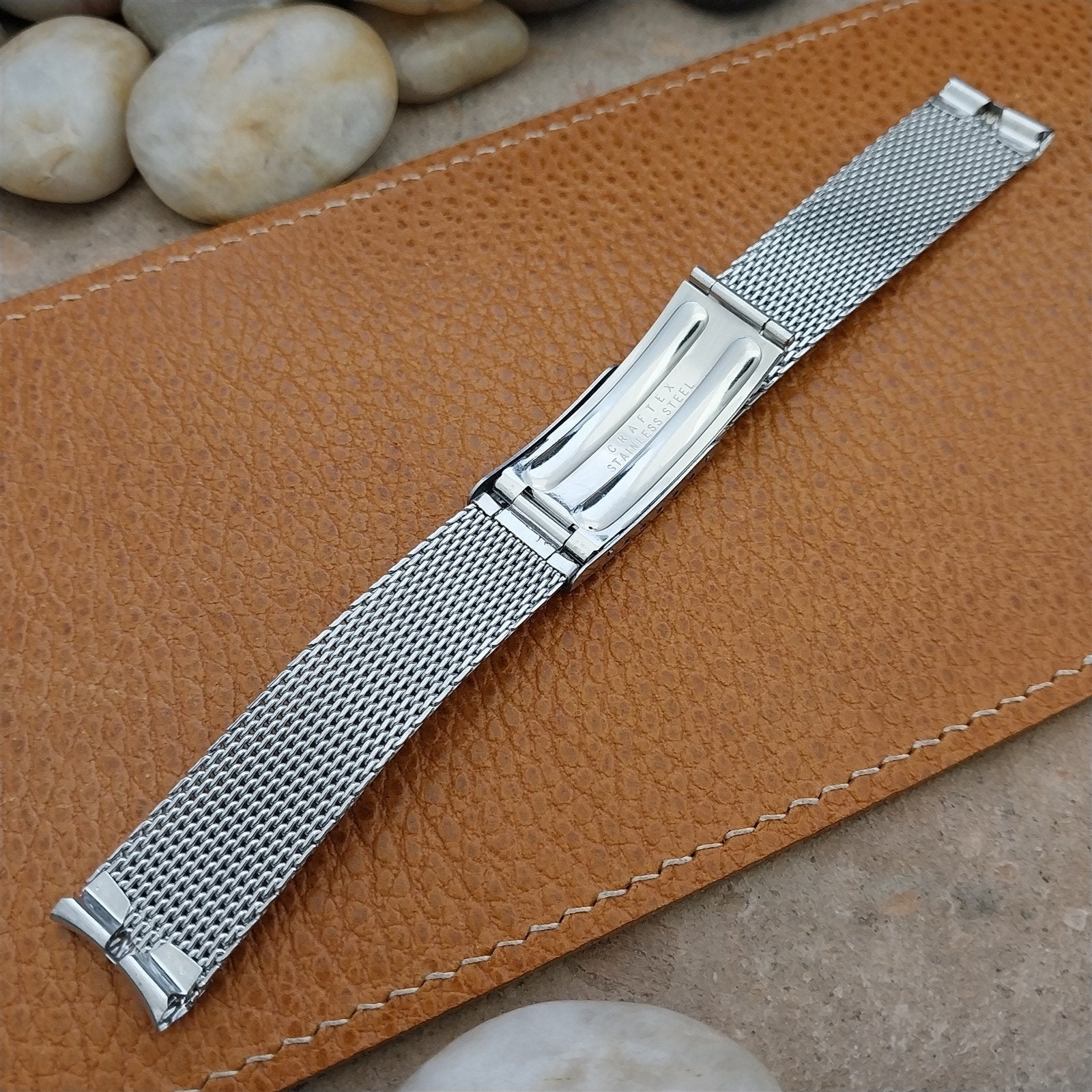 Vintage 17.2mm Stainless Steel Mesh Craftex Canada Unused 1960s Watch Band