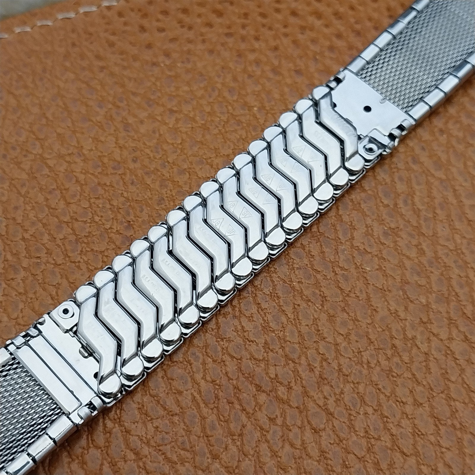 19mm 18mm Stainless Steel & Lizard JB Champion Unused 1950s Vintage Watch Band