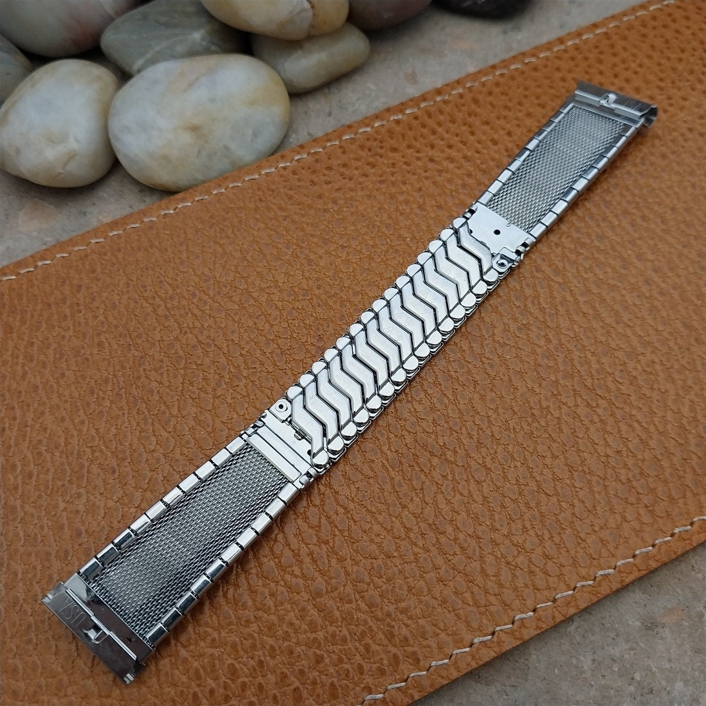 19mm 18mm Stainless Steel & Lizard JB Champion Unused 1950s Vintage Watch Band