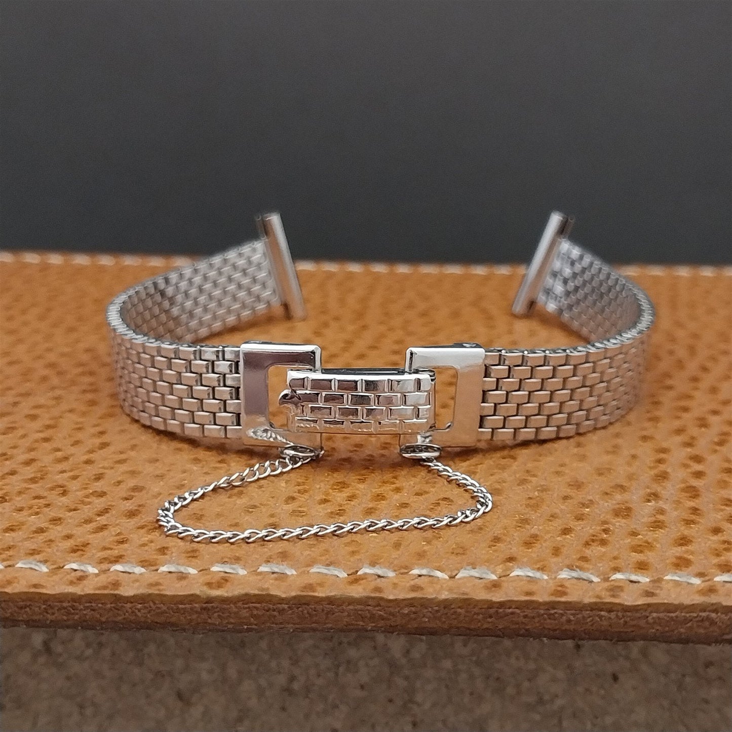 1950s Vintage Ladies Lenox 12k White Gold Filled Unused Cocktail Watch Bracelet