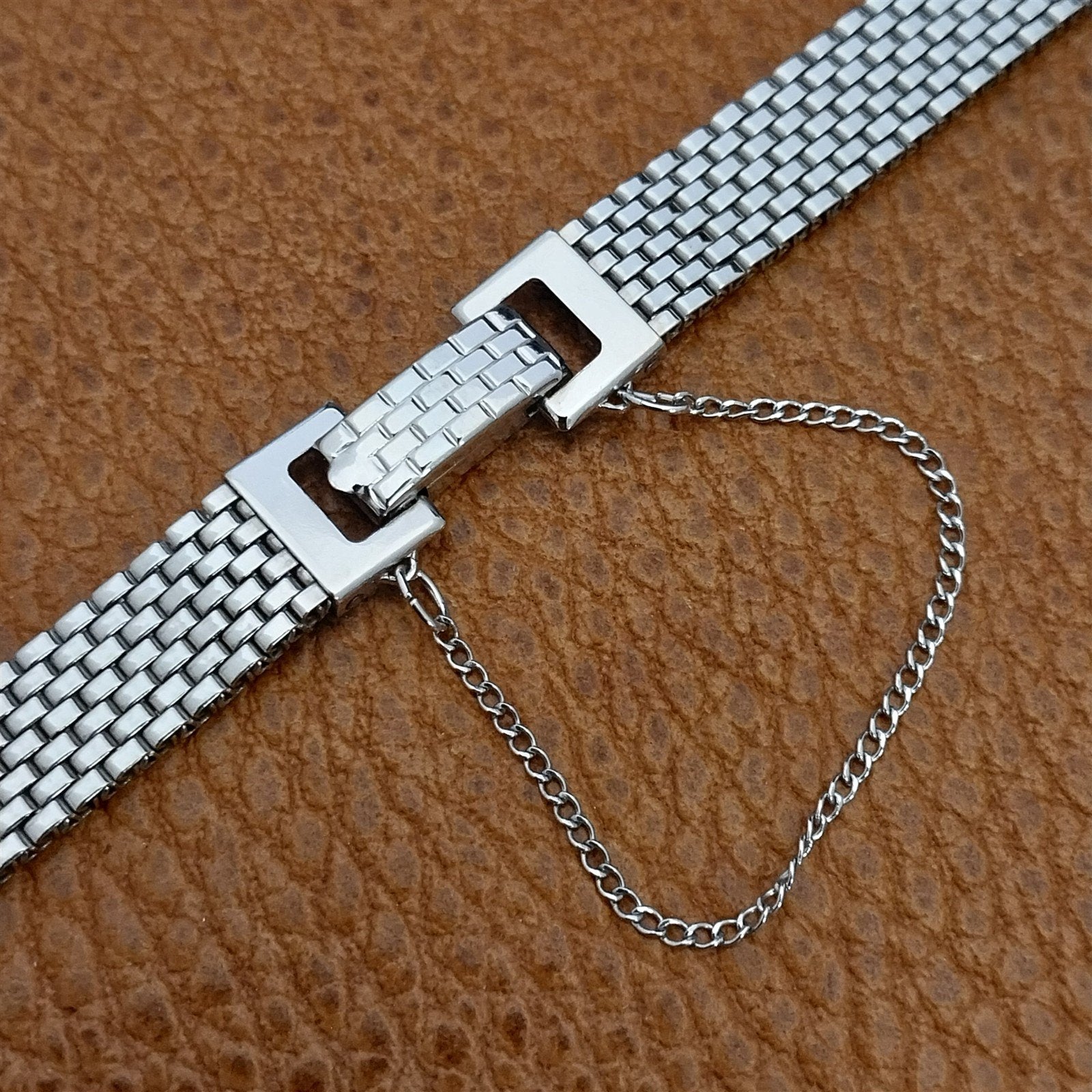 1950s Vintage Ladies Lenox 12k White Gold Filled Unused Cocktail Watch Bracelet