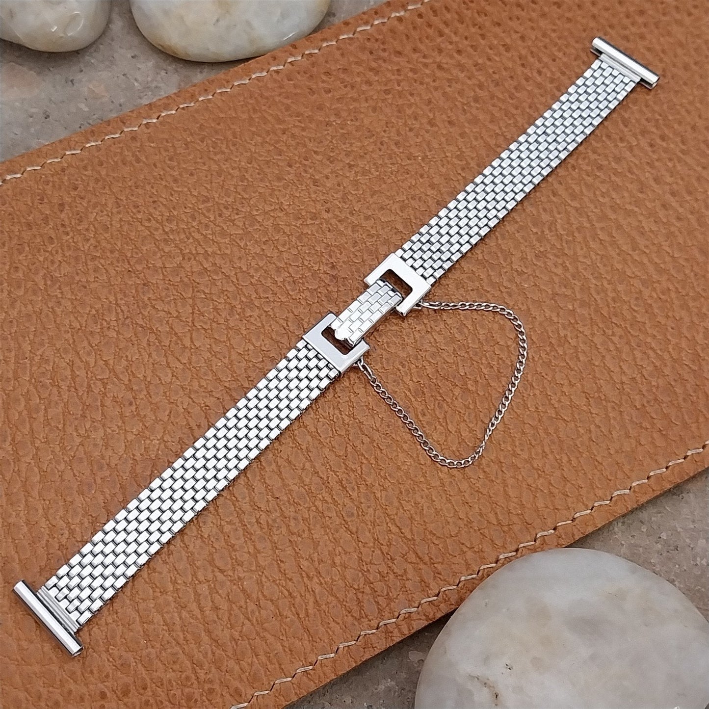 1950s Vintage Ladies Lenox 12k White Gold Filled Unused Cocktail Watch Bracelet