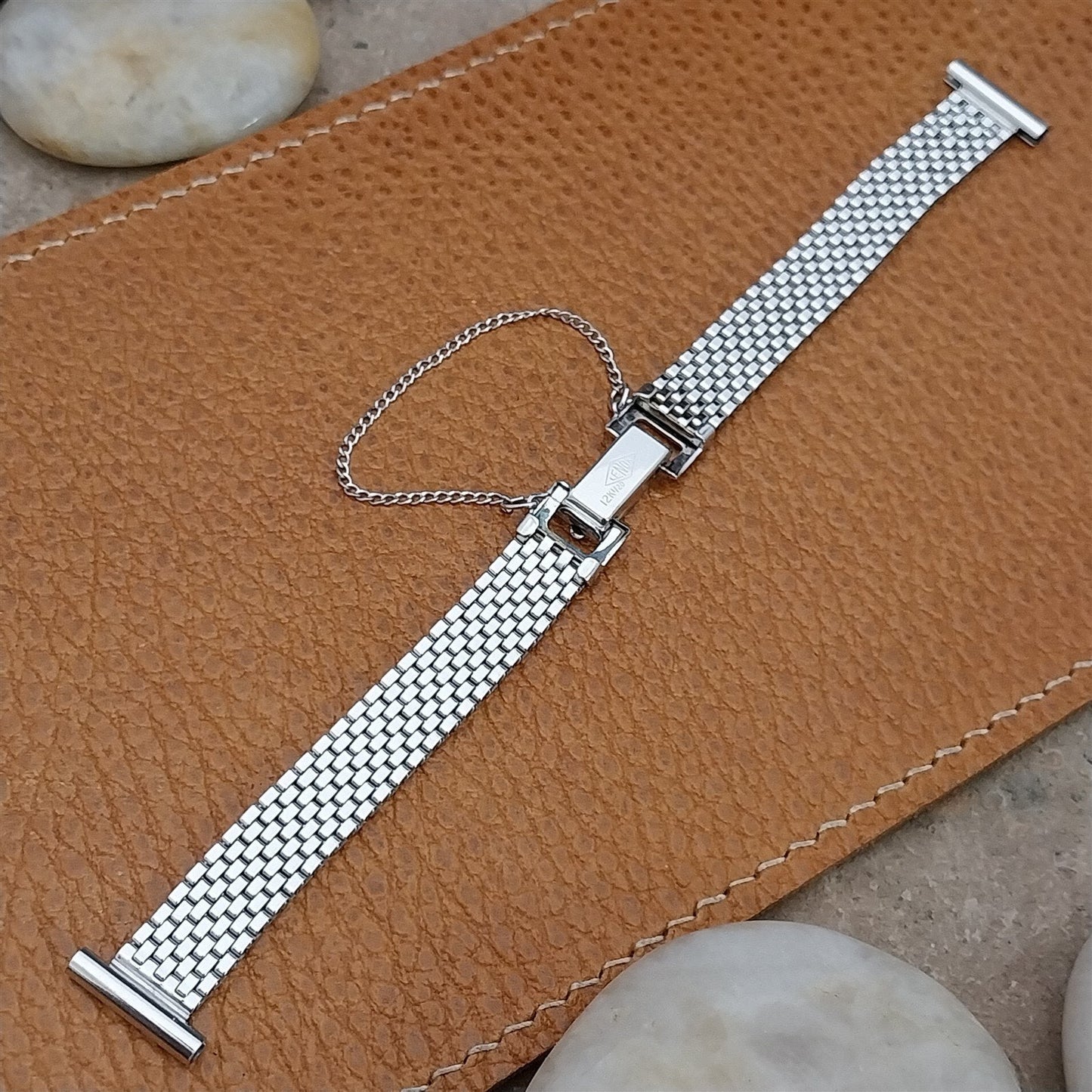 1950s Vintage Ladies Lenox 12k White Gold Filled Unused Cocktail Watch Bracelet