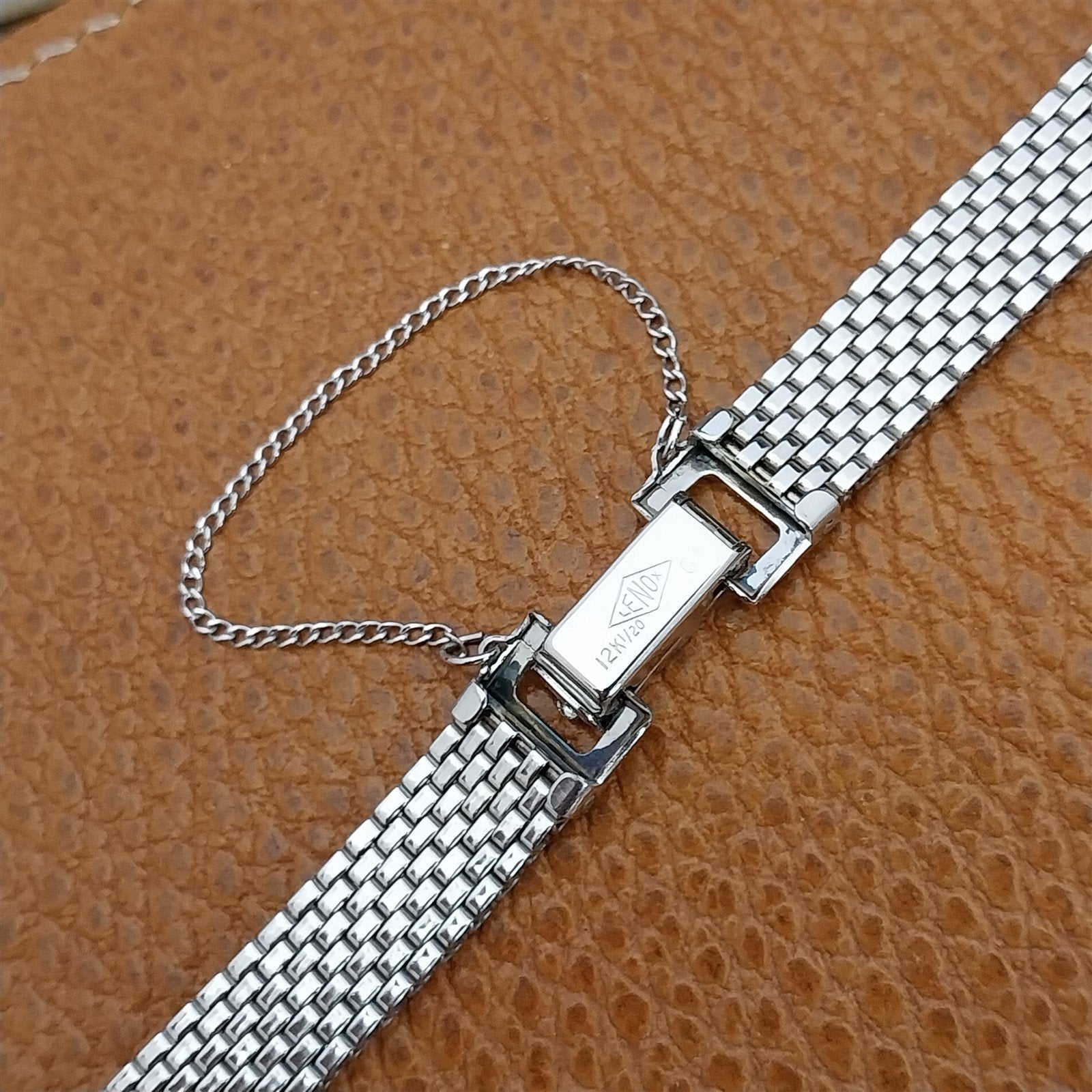 1950s Vintage Ladies Lenox 12k White Gold Filled Unused Cocktail Watch Bracelet