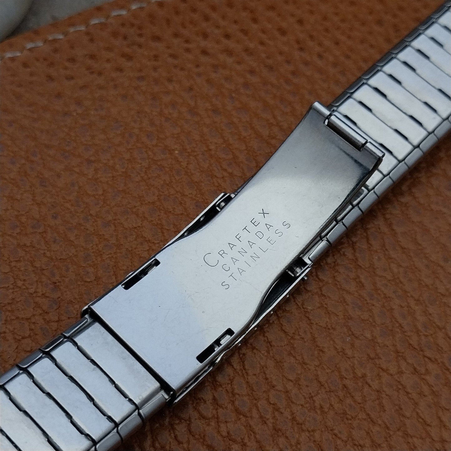 Vintage 17mm Stainless Steel Craftex Canada Unused Classic 1960s Watch Band