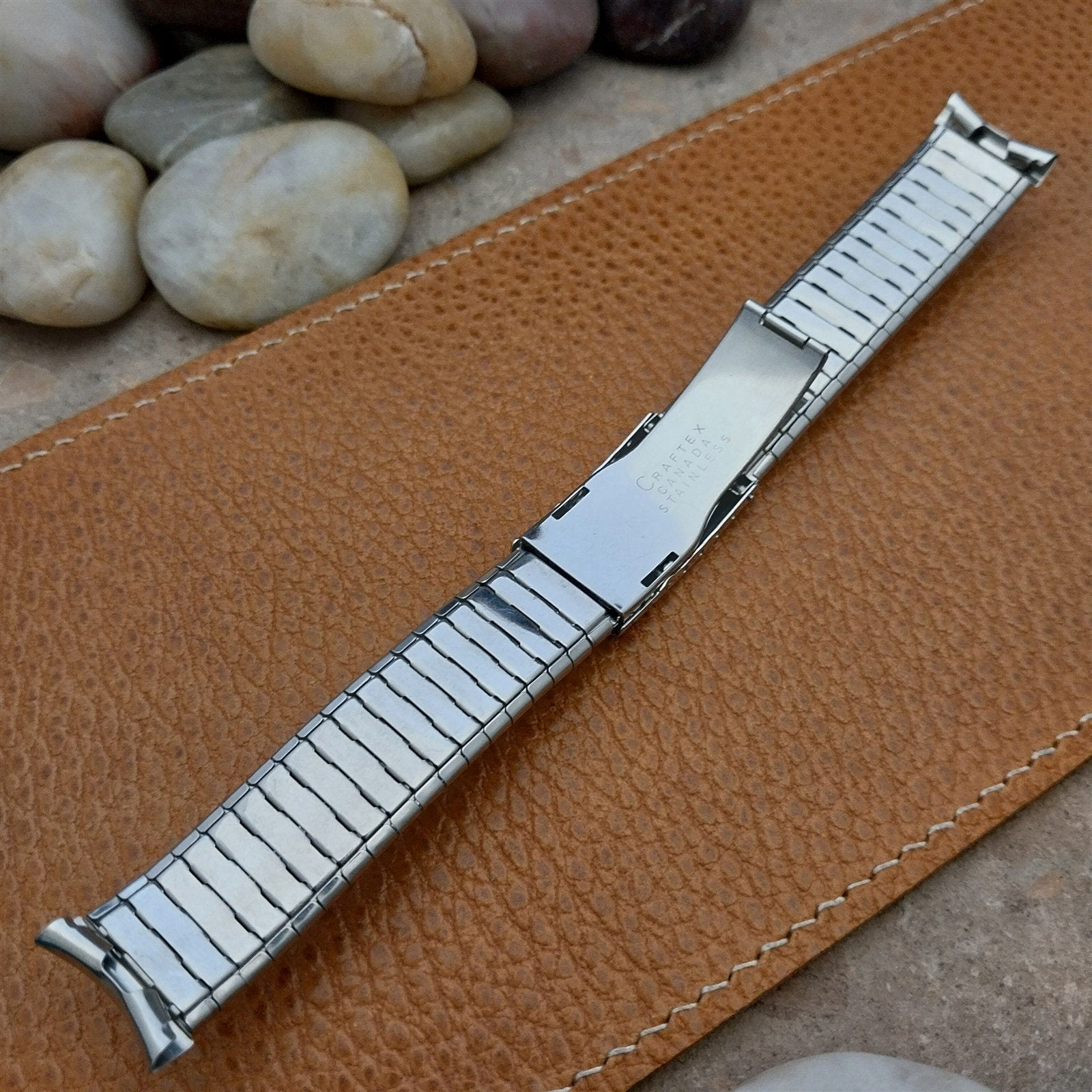 Vintage 17mm Stainless Steel Craftex Canada Unused Classic 1960s Watch Band