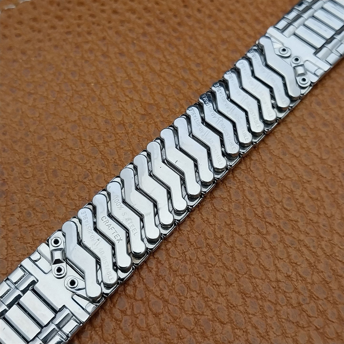 Vintage 17.2mm Stainless Steel Classic 1960s Expansion Craftex Unused Watch Band