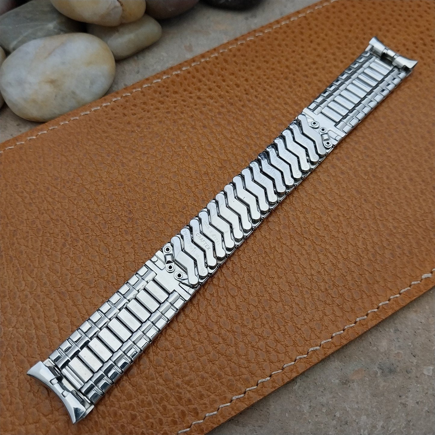 Vintage 17.2mm Stainless Steel Classic 1960s Expansion Craftex Unused Watch Band