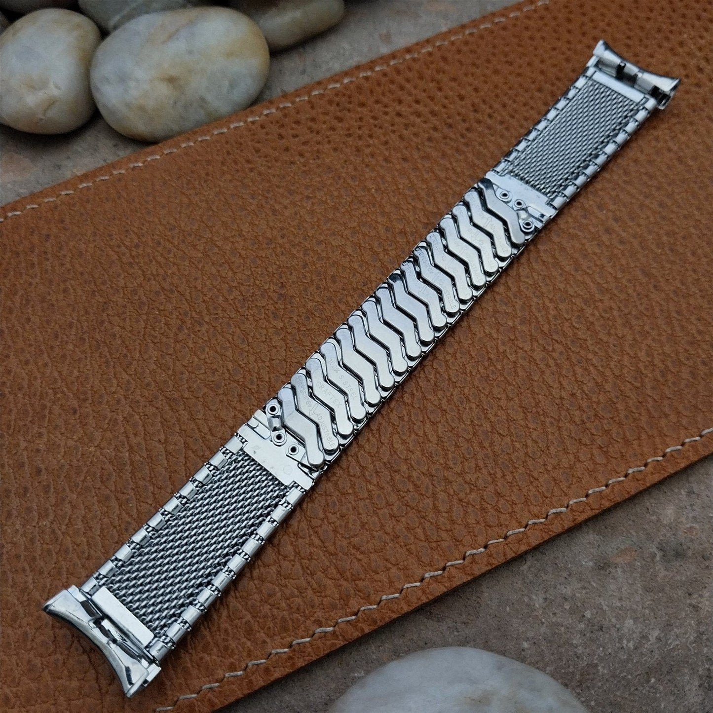 Vintage 19mm 18mm Stainless Classic 1960s Expansion Craftex Unused Watch Band