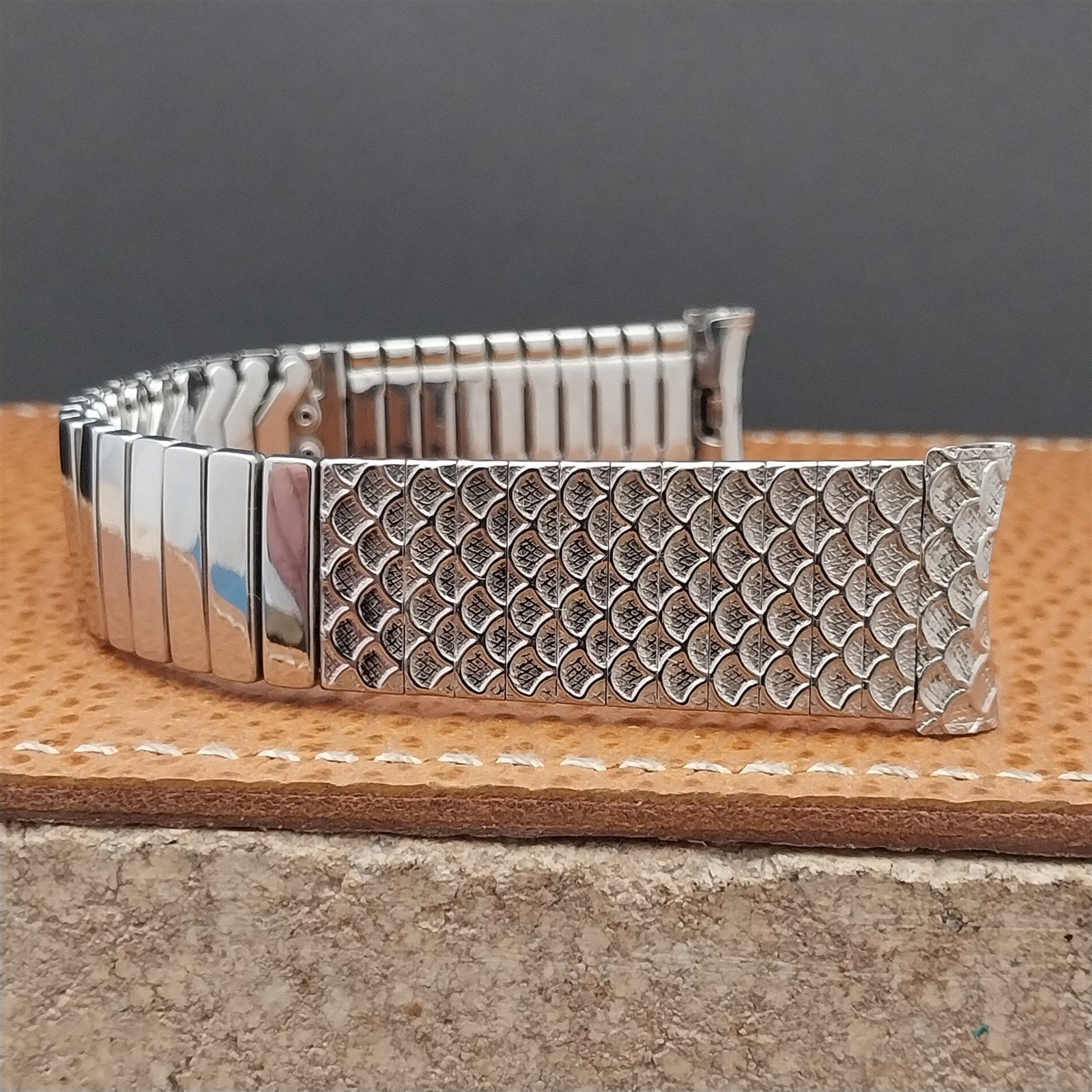 Vintage 19mm 18mm Stainless Classic 1960s Expansion Craftex Unused Watch Band