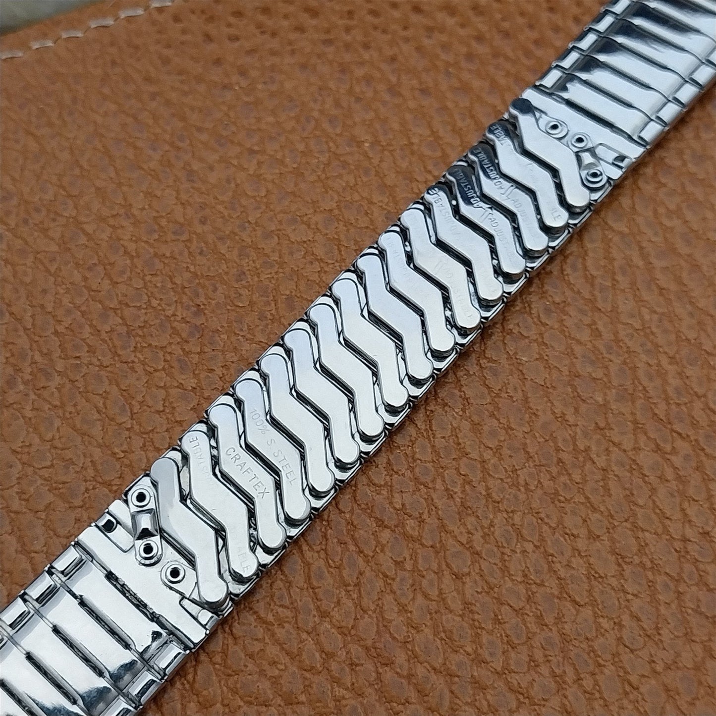 Vintage 19mm 18mm Stainless Classic 1960s Expansion Craftex Unused Watch Band