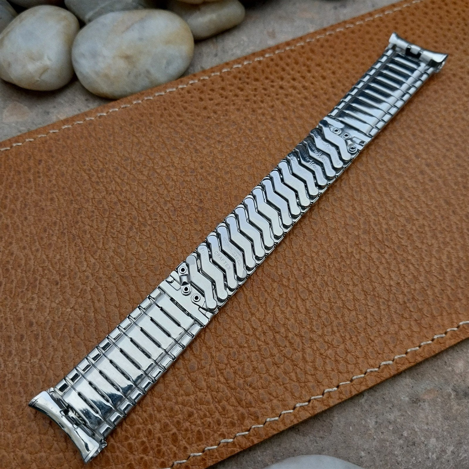 Vintage 19mm 18mm Stainless Classic 1960s Expansion Craftex Unused Watch Band