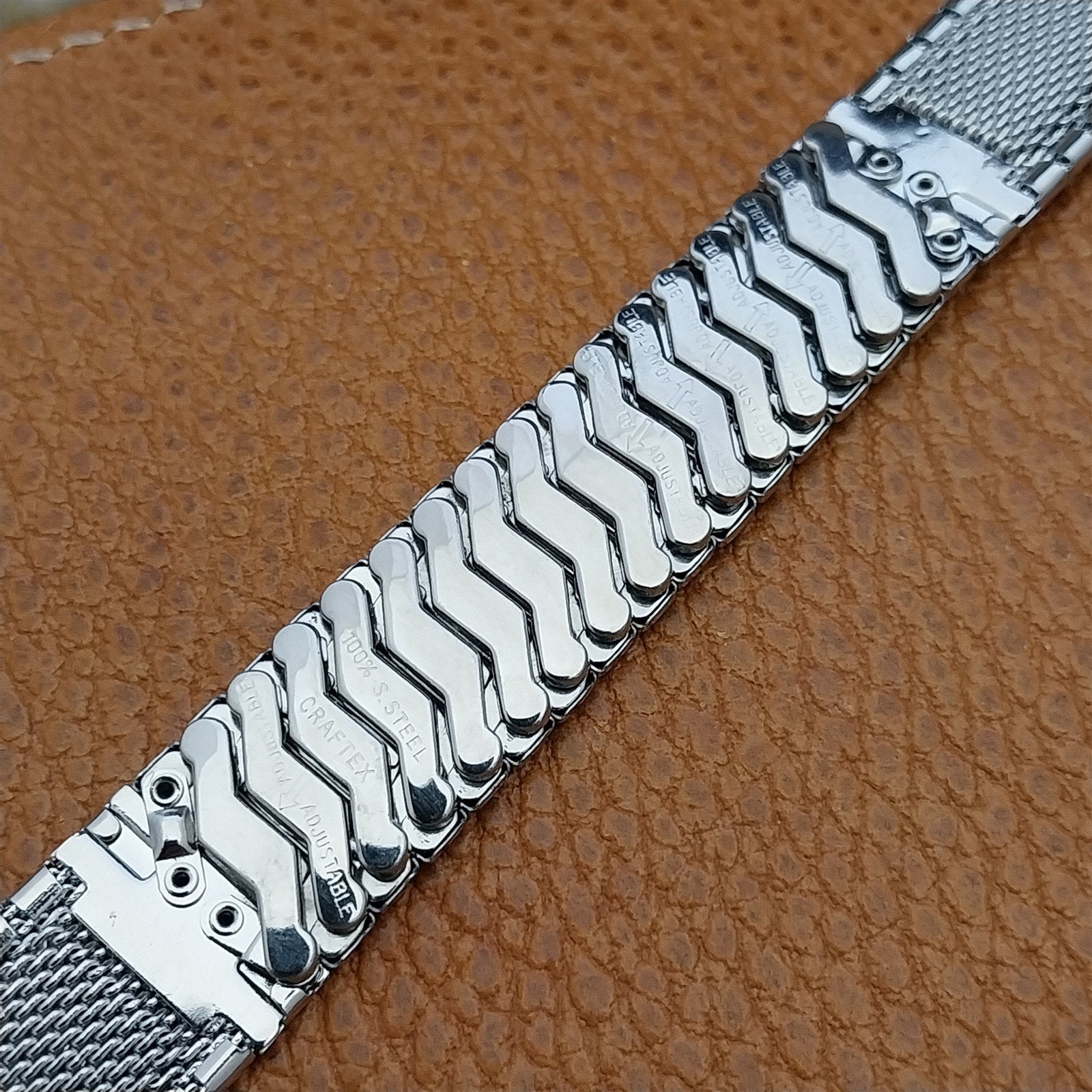 Vintage 19mm 18mm Stainless Classic 1960s Expansion Craftex Unused Watch Band