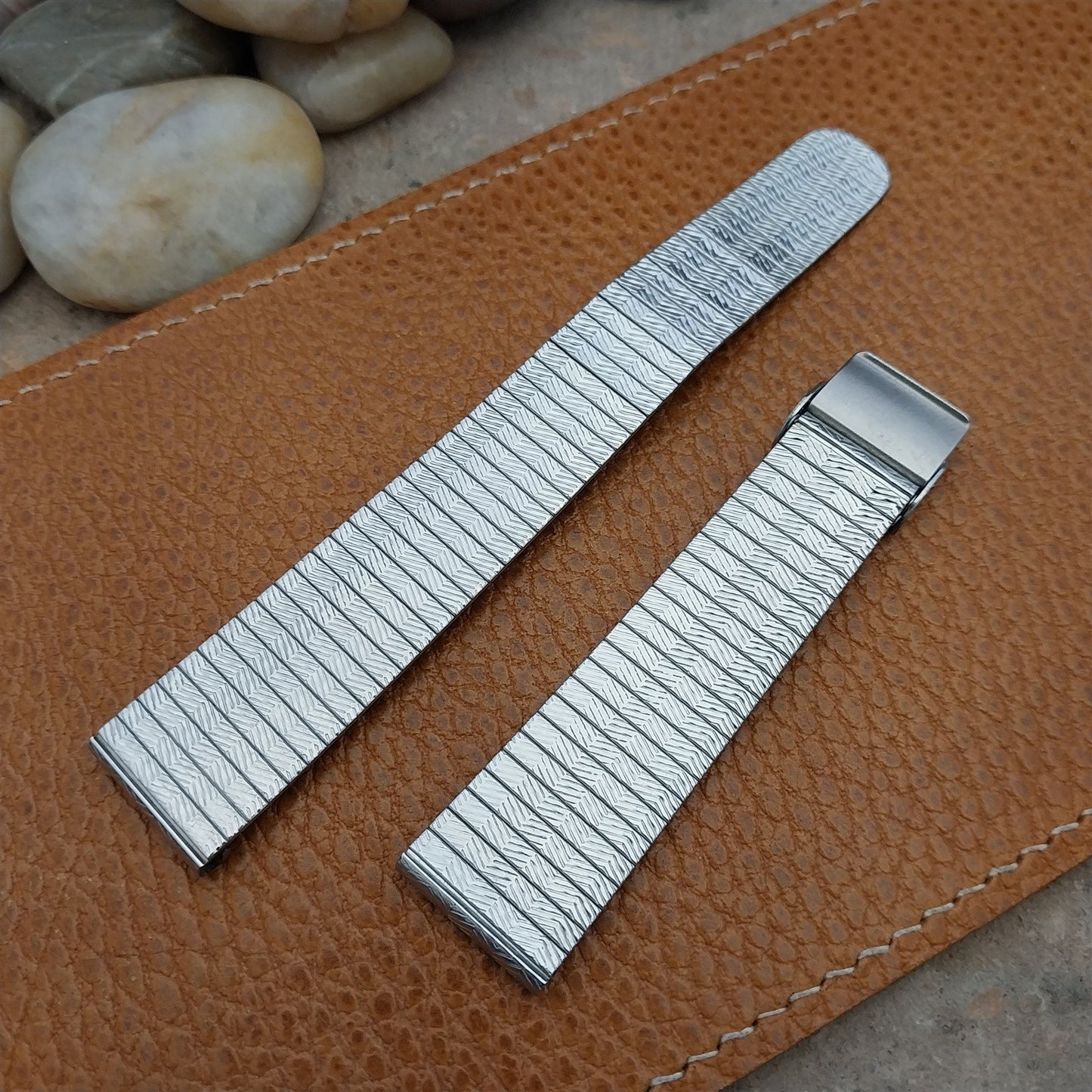 Vintage 18mm Stainless Steel Moblot Swiss Unused Classic 1960s Watch band