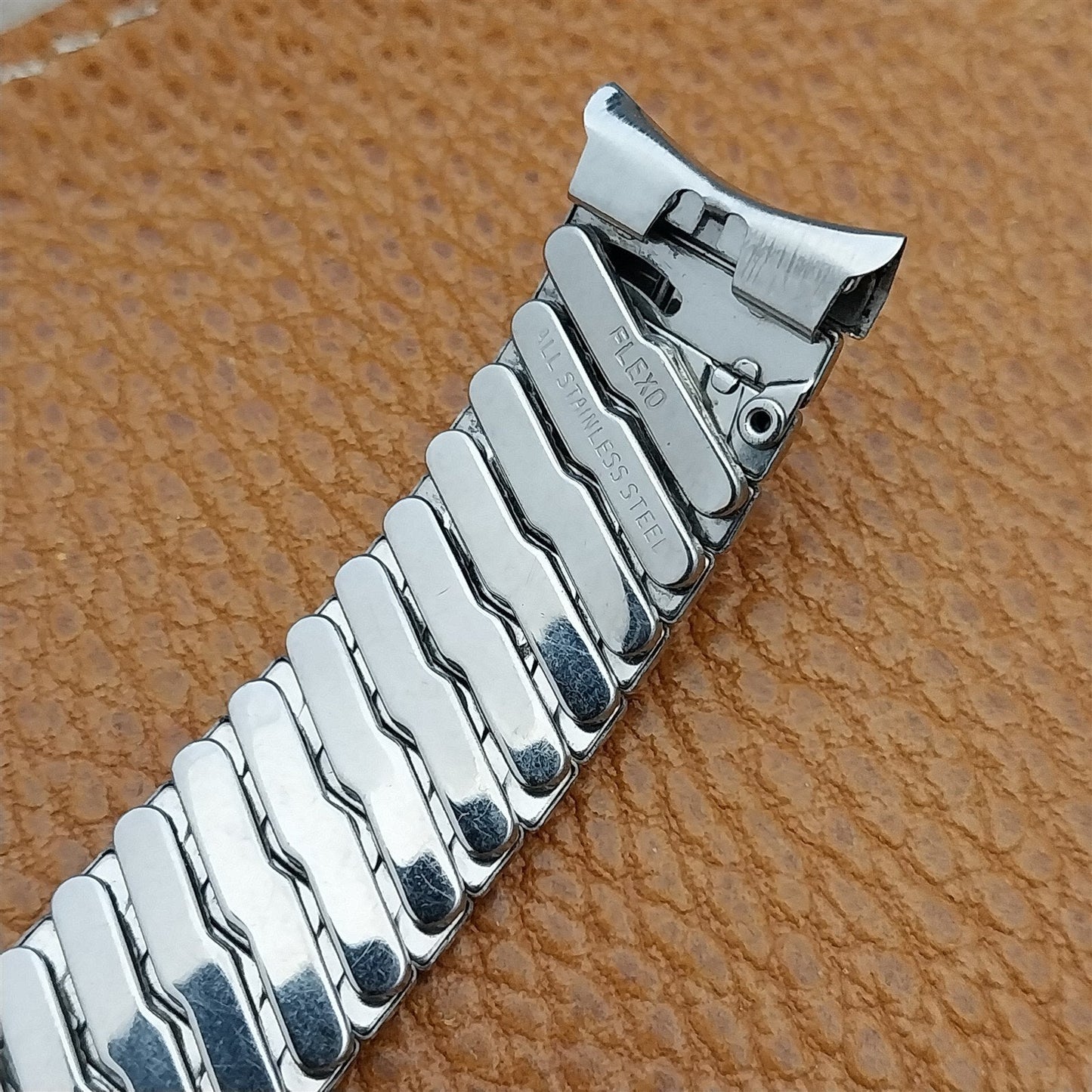 Vintage 17.2mm Stainless Steel Expansion Flexo Classic 1960s Unused Watch Band