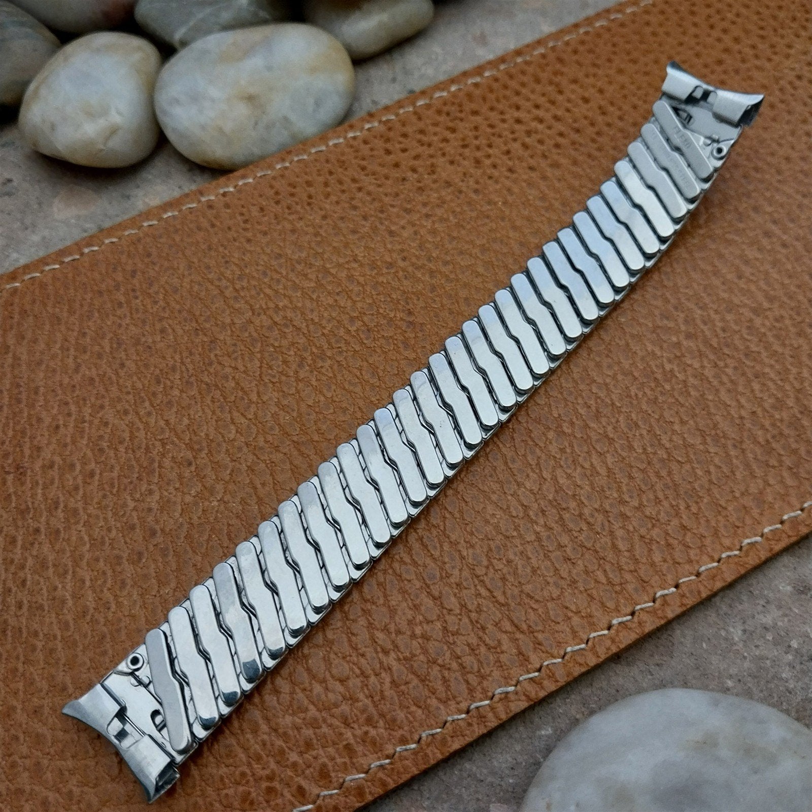 Vintage 17.2mm Stainless Steel Expansion Flexo Classic 1960s Unused Watch Band