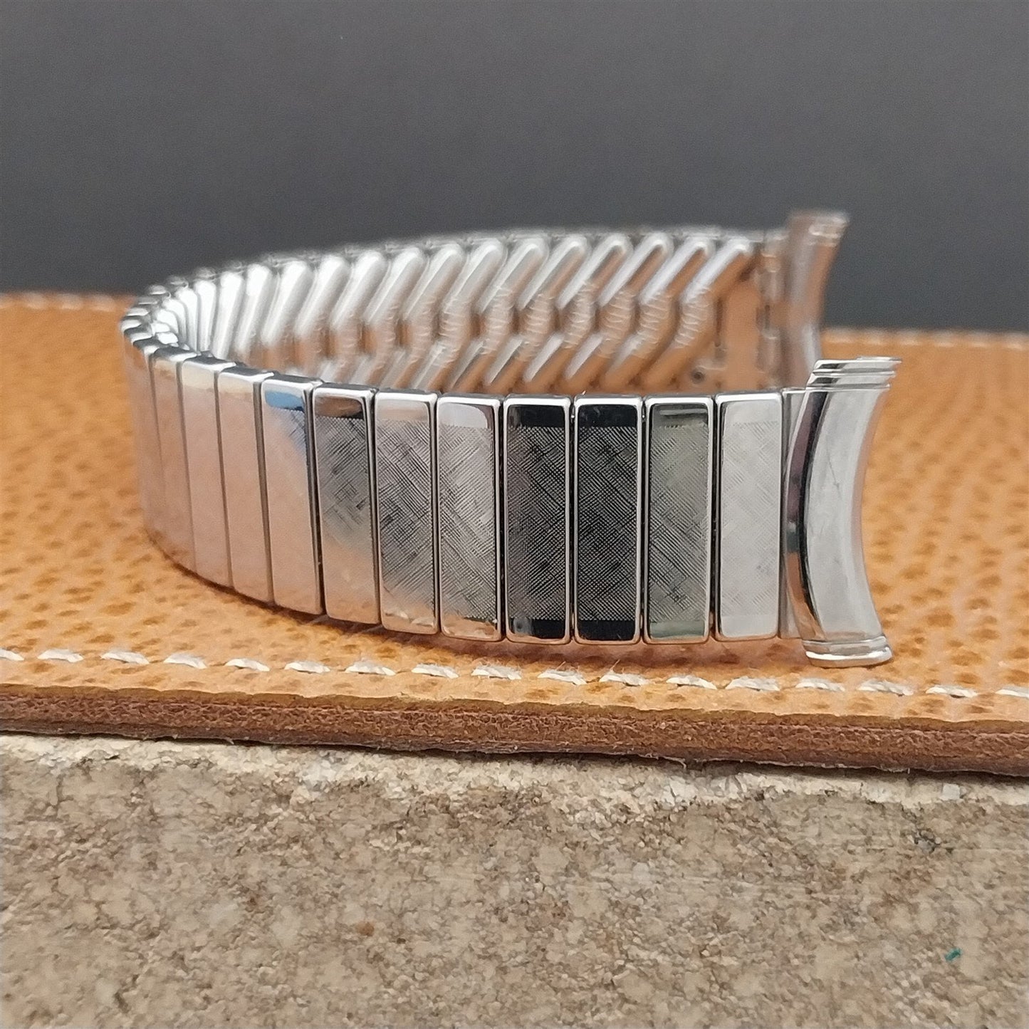 Vintage 16mm 17mm 18mm 19mm Kreisler Stainless Steel Classic 1950s Watch Band