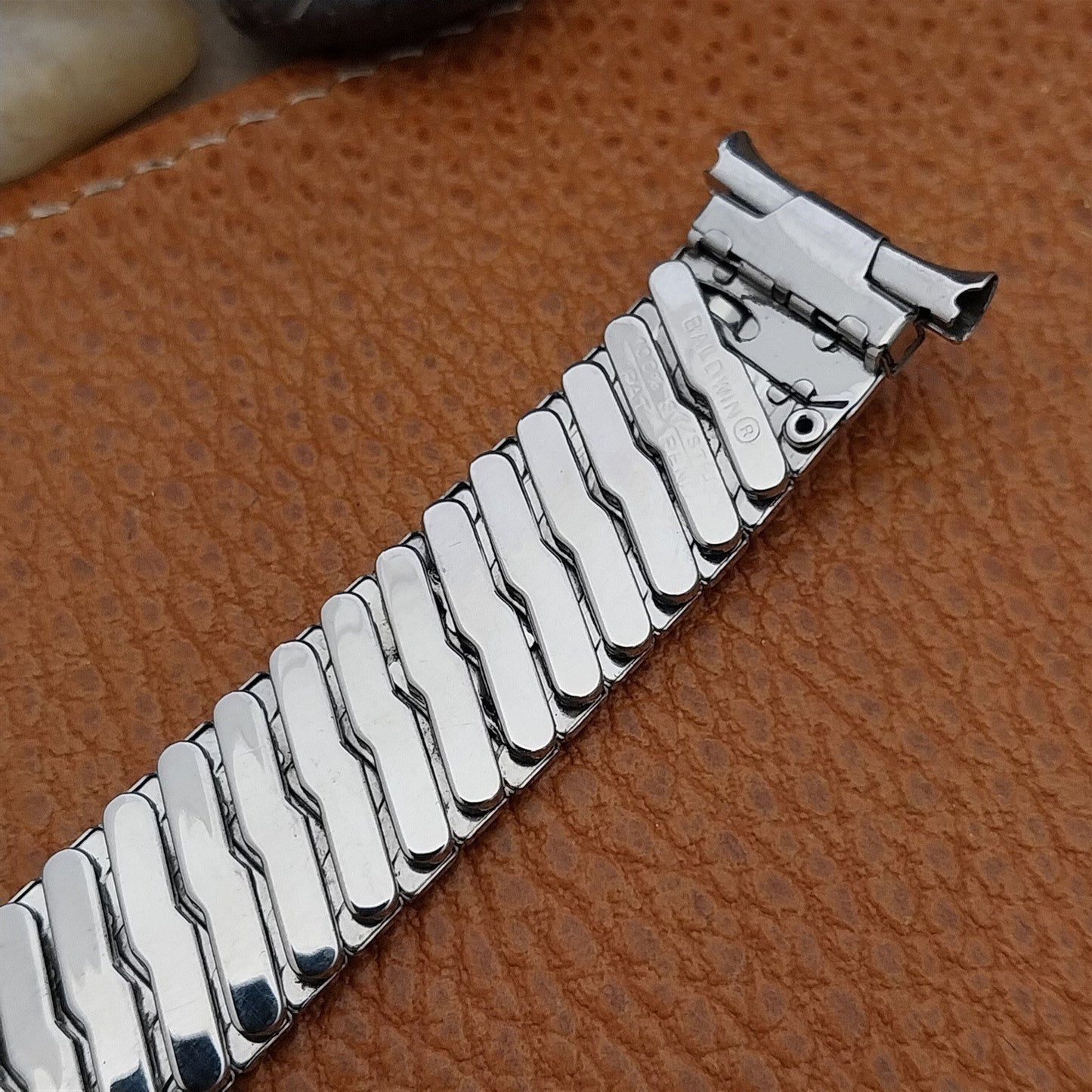 Vintage 18mm 19mm 20mm Baldwin Classic Stainless NOS 1960s Expansion Watch Band