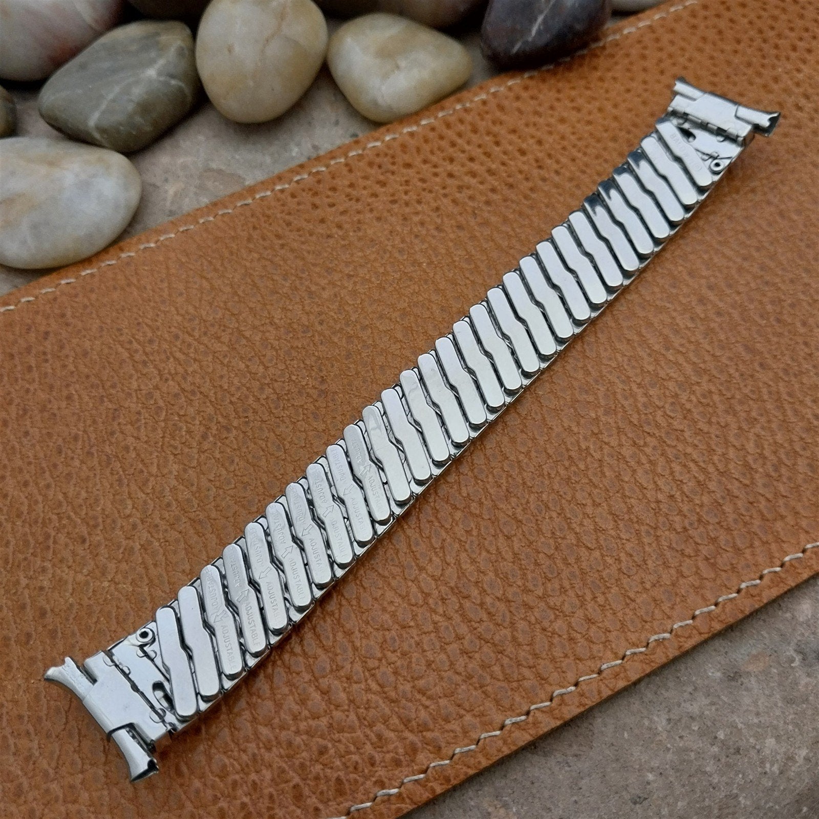 Vintage 18mm 19mm 20mm Baldwin Classic Stainless NOS 1960s Expansion Watch Band