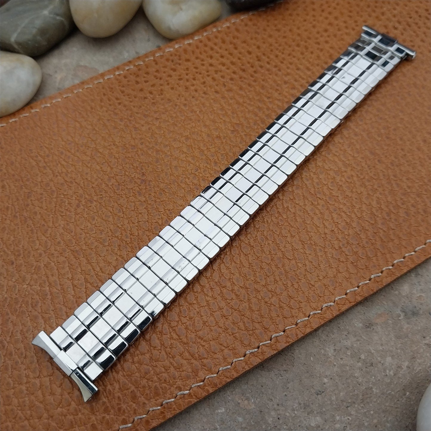 Vintage 18mm 19mm 20mm Baldwin Classic Stainless NOS 1960s Expansion Watch Band