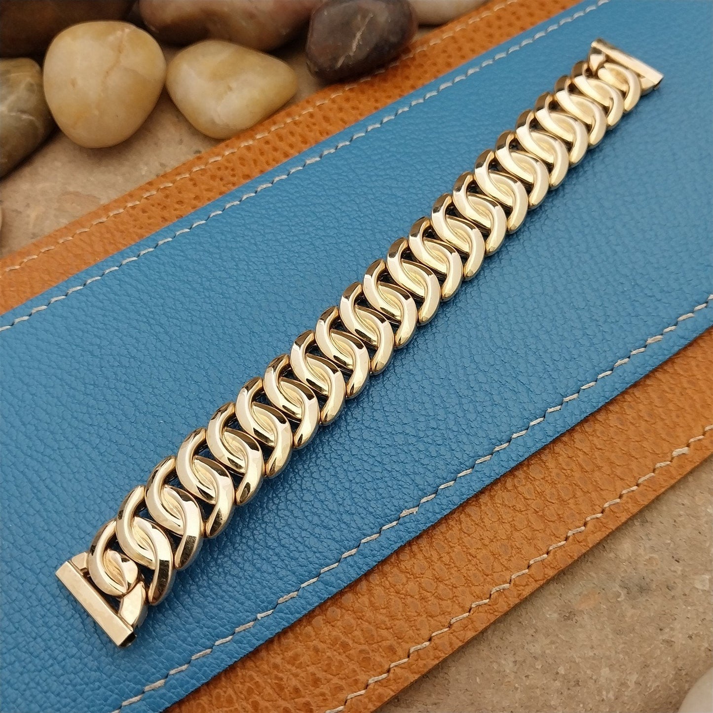 1950s Vintage 5/8" Gemex Adventurer Yellow Gold Filled Unused Classic Watch Band