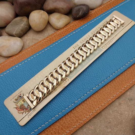1950s Vintage 5/8" Gemex Adventurer Yellow Gold Filled Unused Classic Watch Band