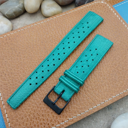Vintage 19mm Green Basketweave Classic SkinDiver 1960s Unused nos Watch Band