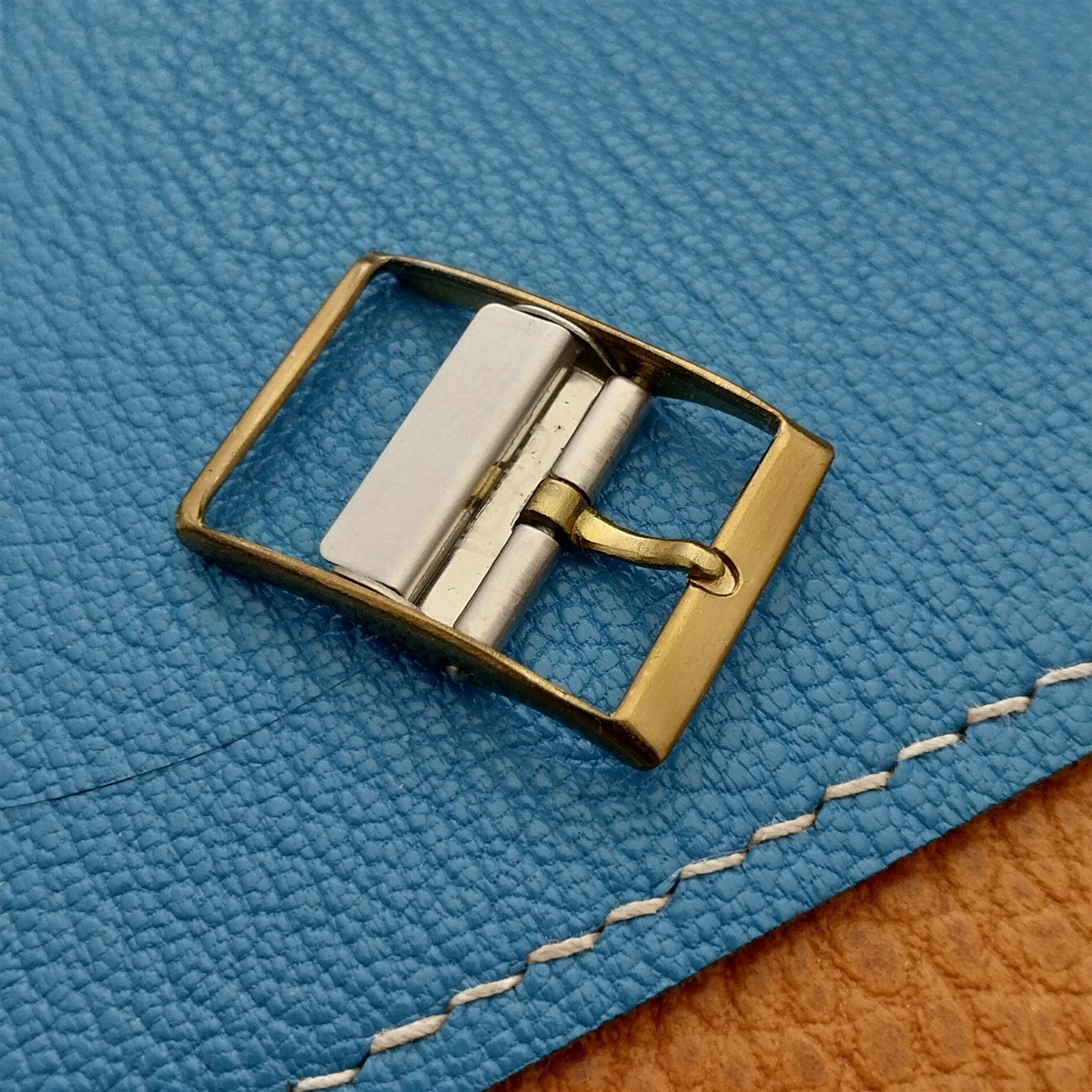 16mm 1960s Lewa Vintage Single Pass Perlon Nylon Brass Buckle Unused Old Stock