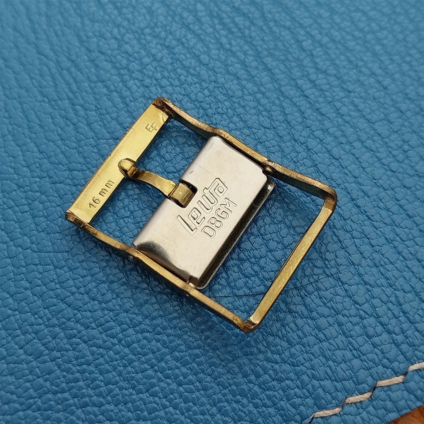 16mm 1960s Lewa Vintage Single Pass Perlon Nylon Brass Buckle Unused Old Stock